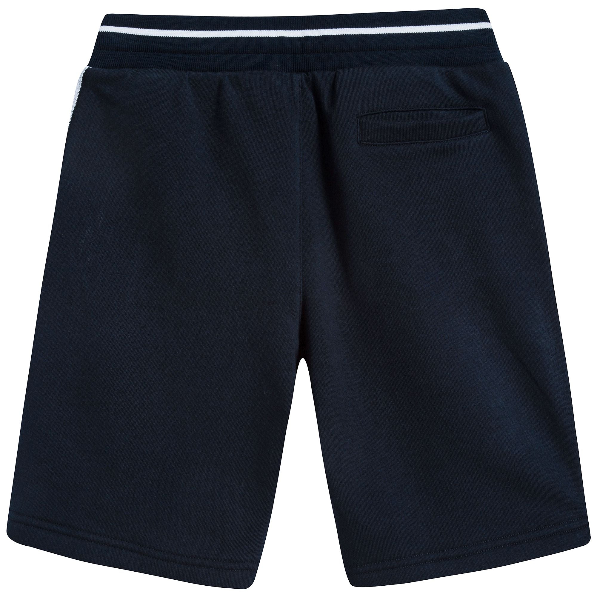 Boys Dark Blue Cotton Shorts