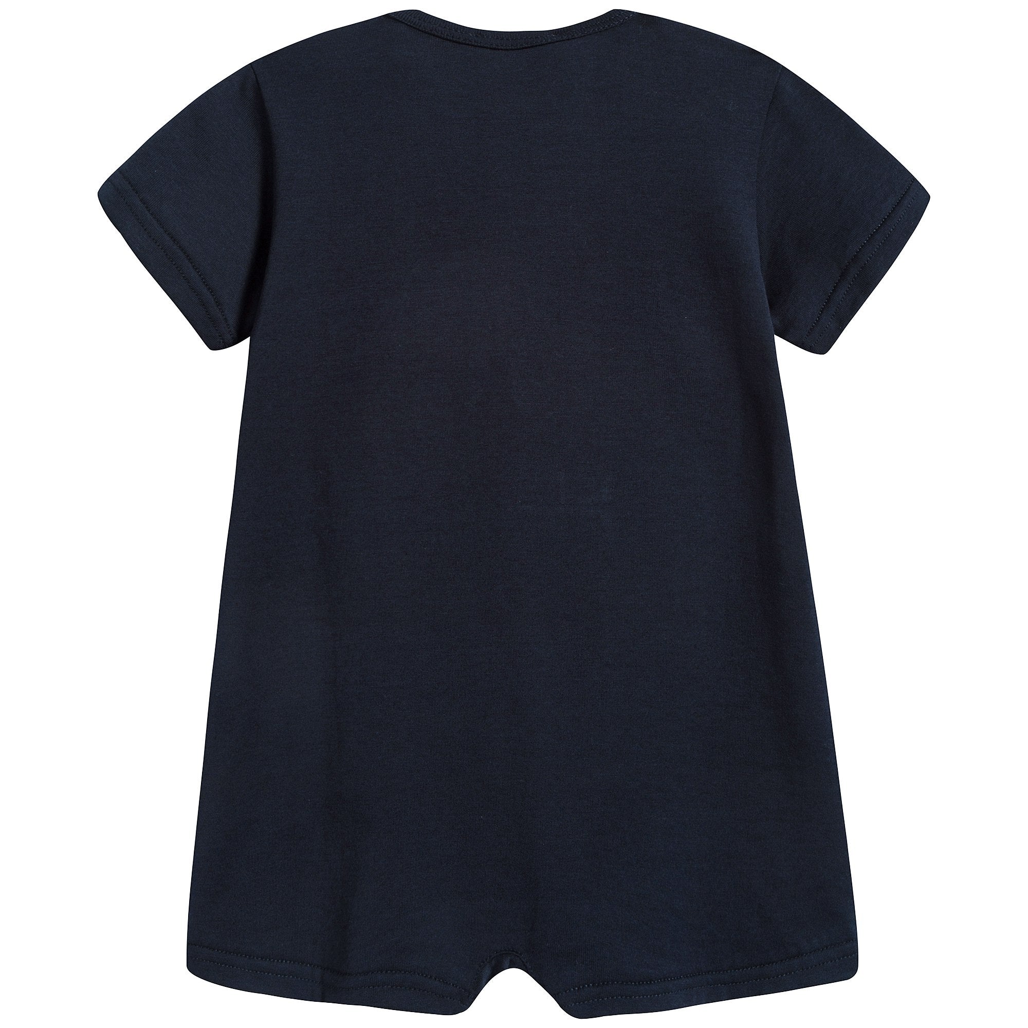 Baby Boys Dark Blue Cotton Babysuit