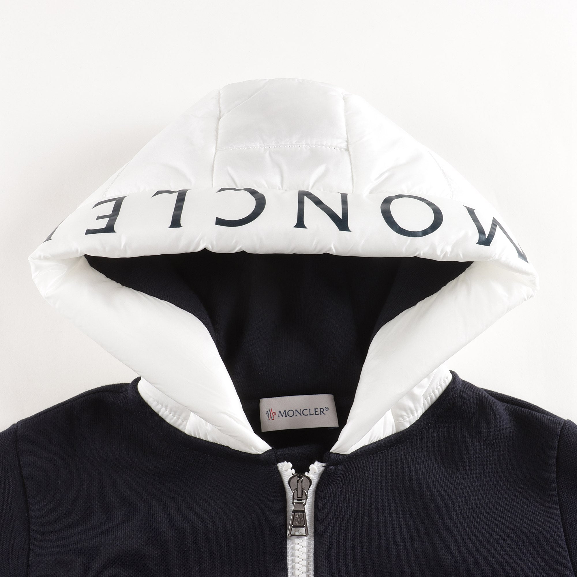 Boys Navy Hooded Zip-Up Top