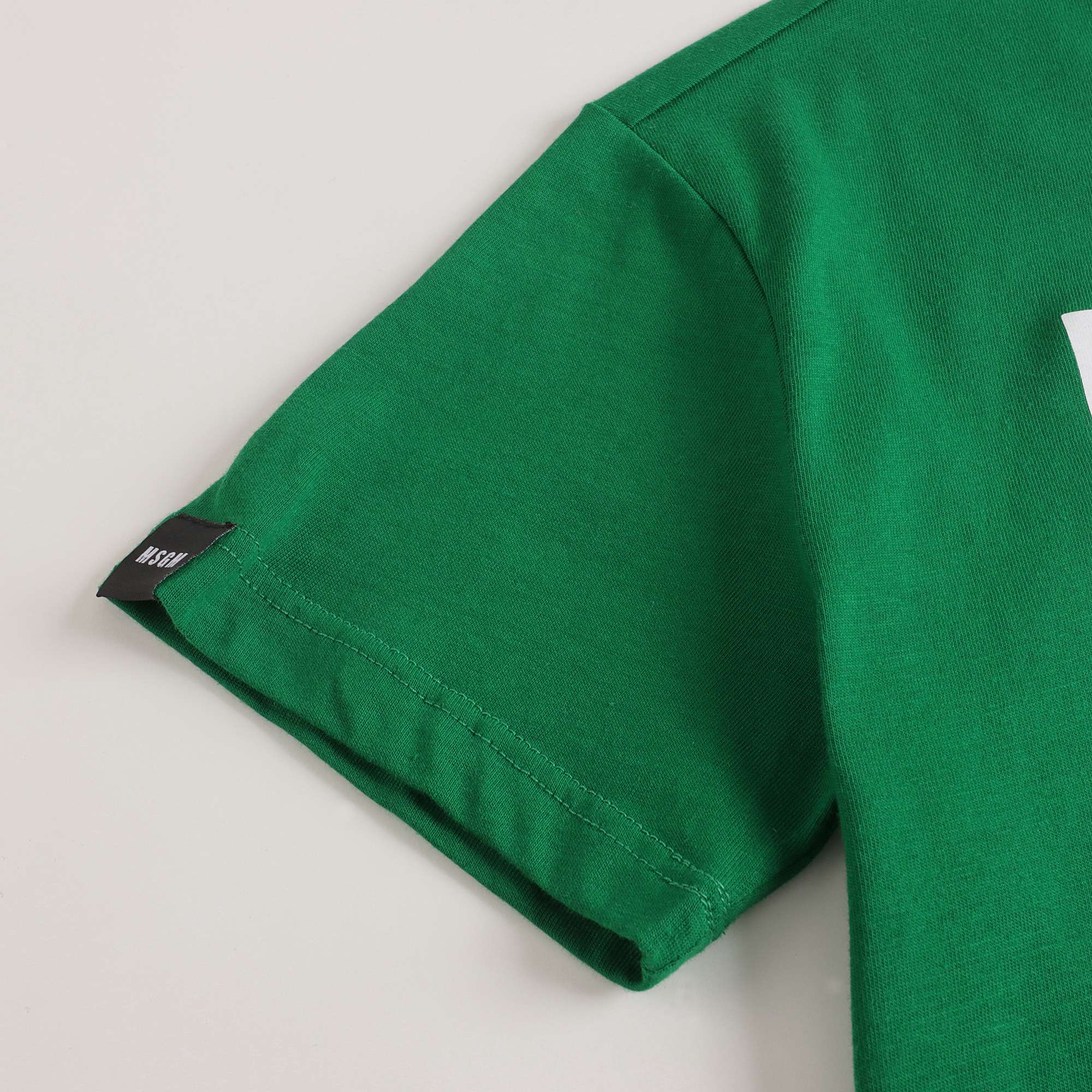 Boys & Girls Green Logo Cotton T-Shirt