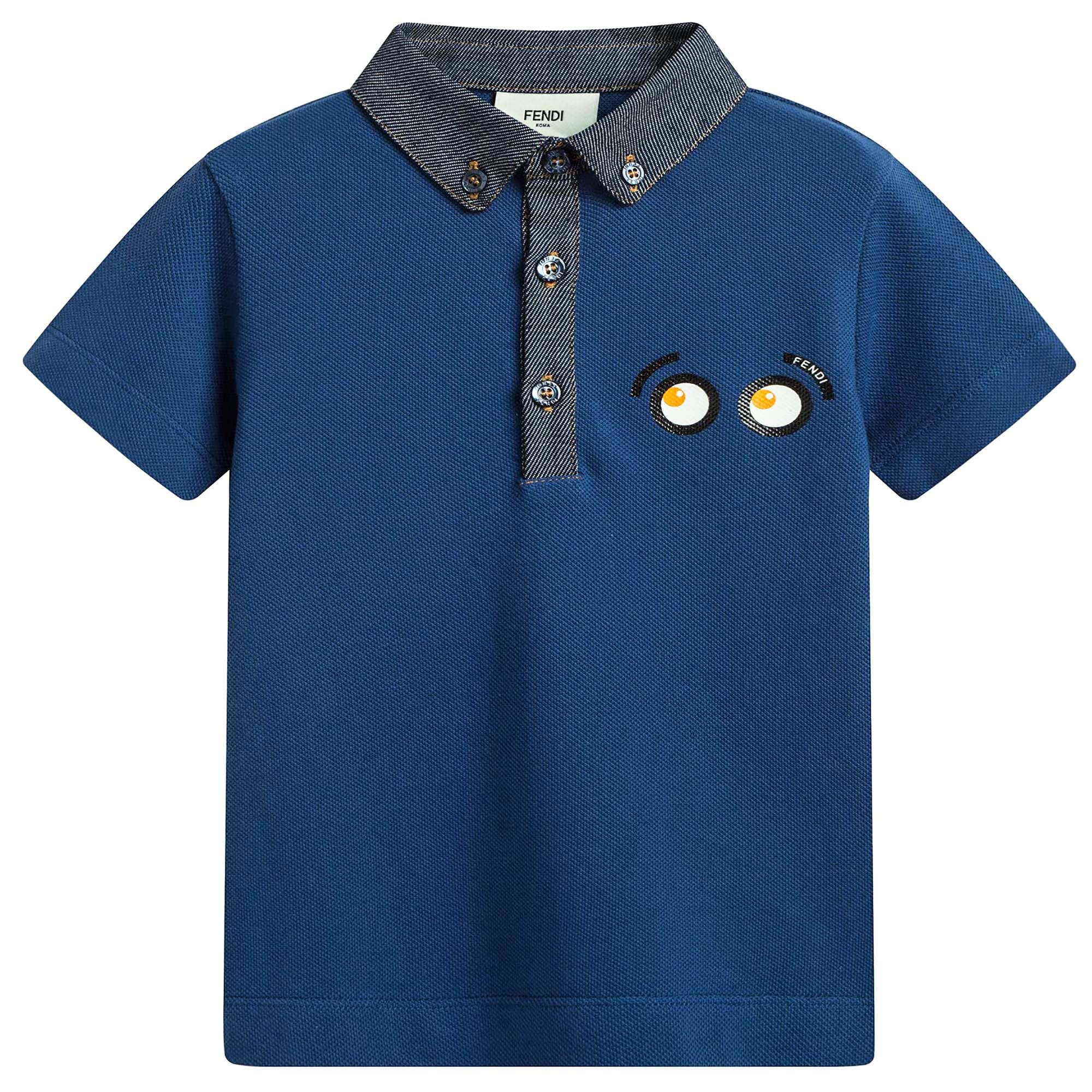 Boys Blue Piqu茅 Polo Shirt