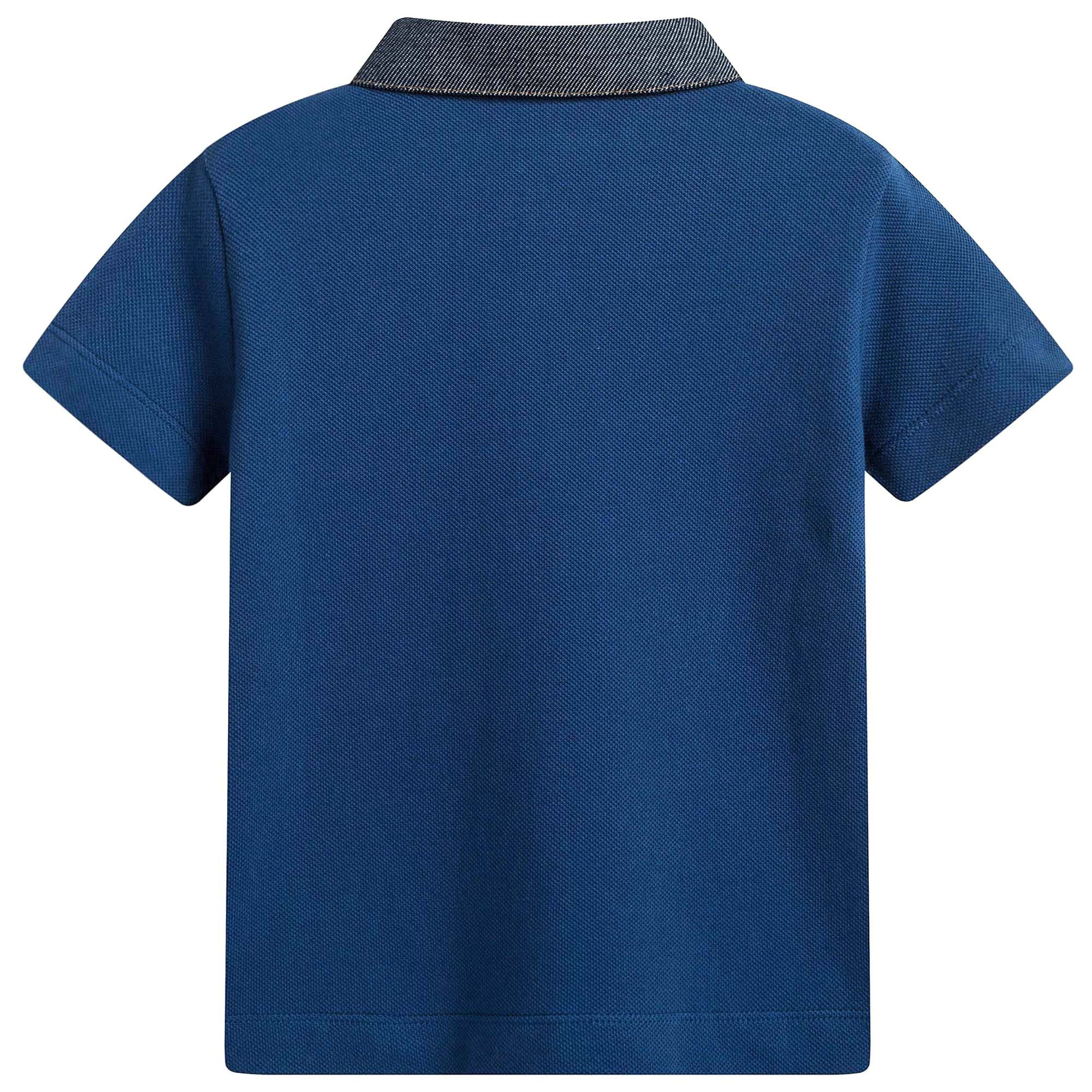 Boys Blue Piqu茅 Polo Shirt