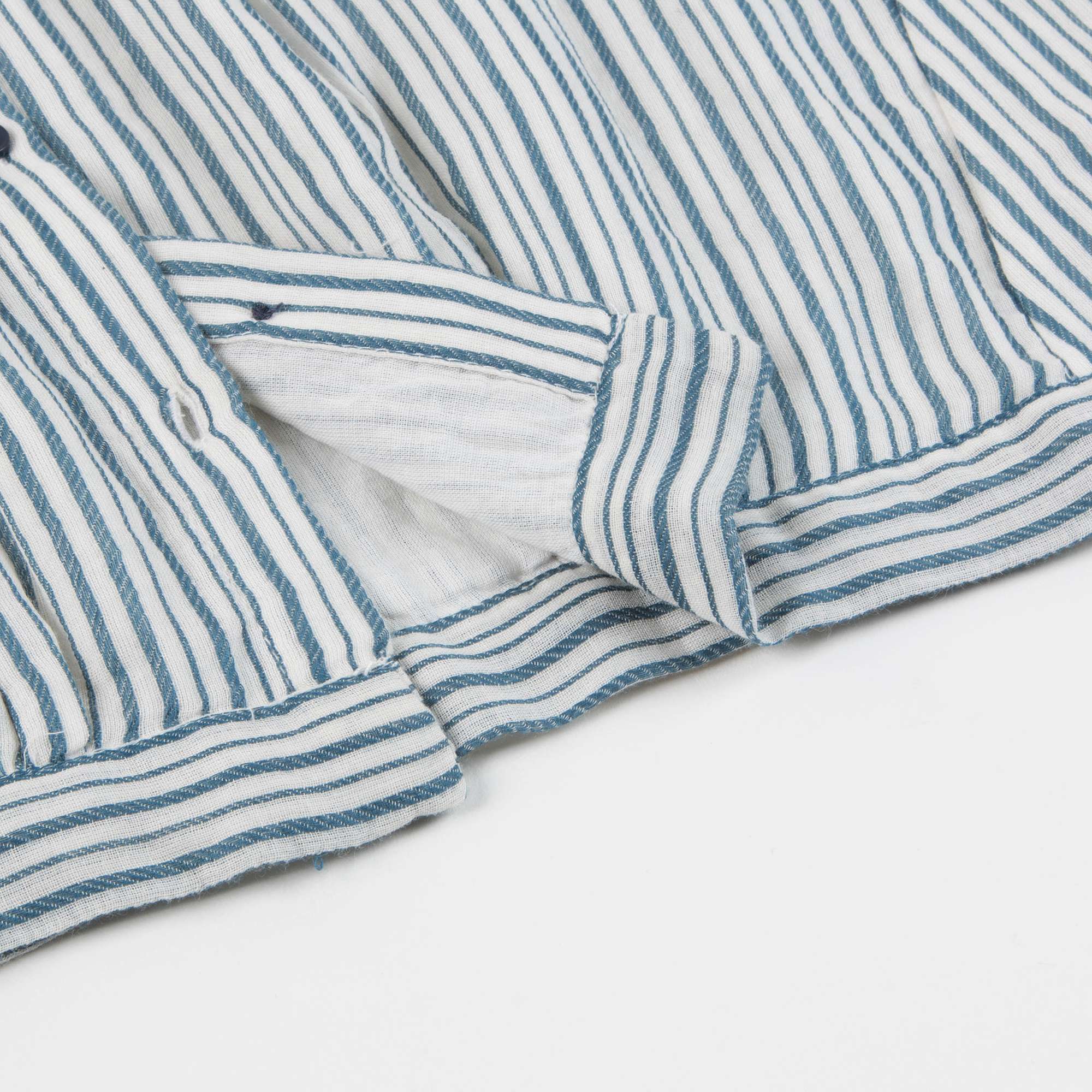 Boys & Girls Blue Stripe Cotton Woven Bloues