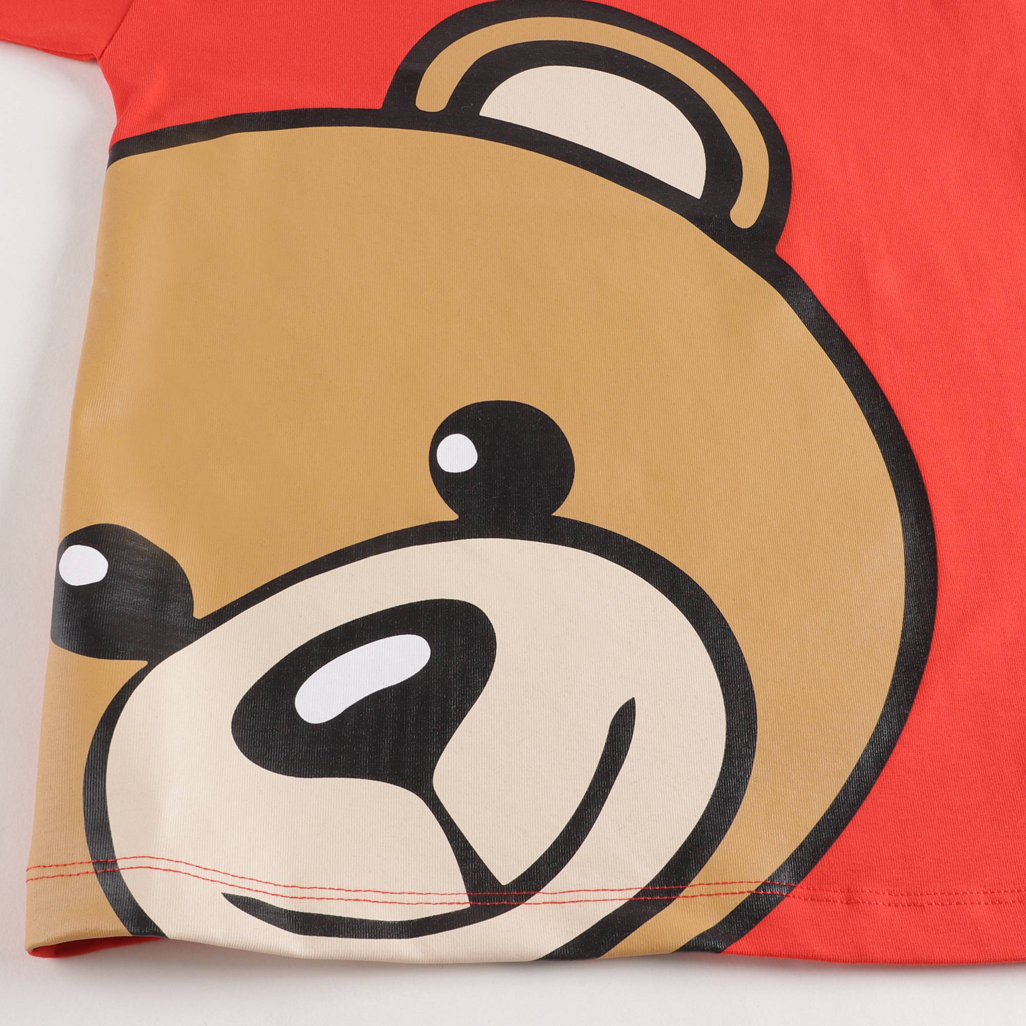 Boys & Girls Red Bear Cotton T-Shirt