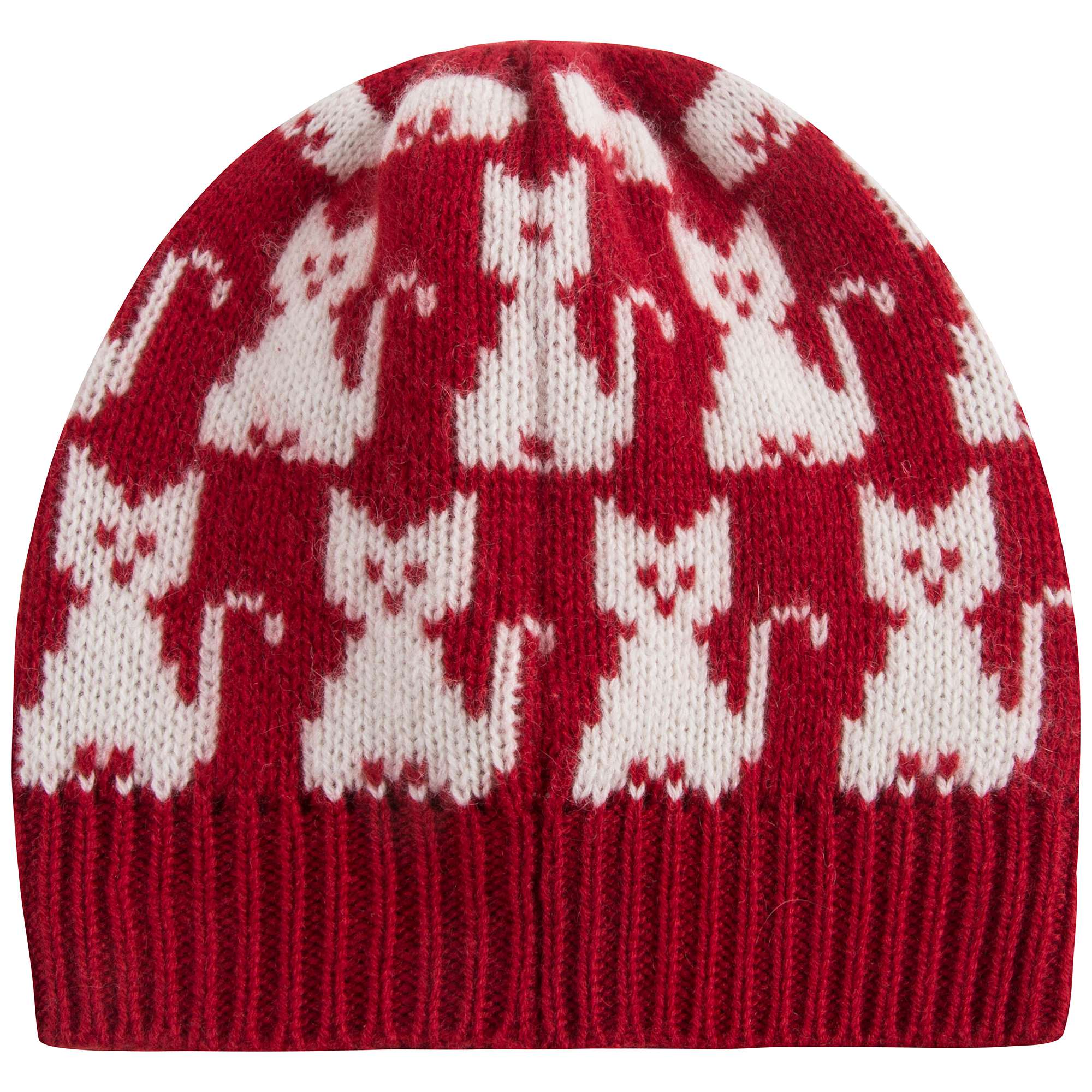 Baby Girls Red Wool Base Fabric Hat