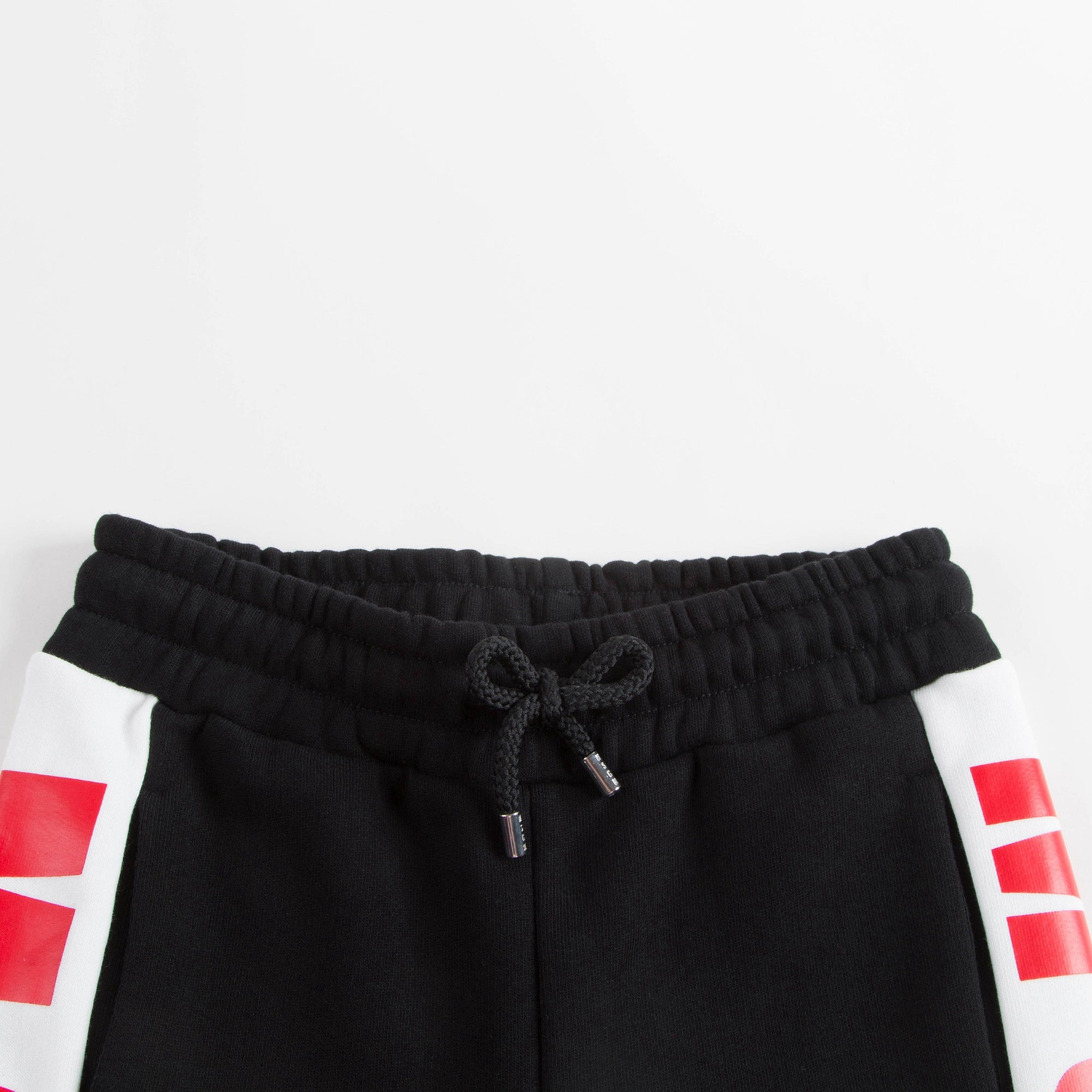 Boys Black Logo Cotton Trousers