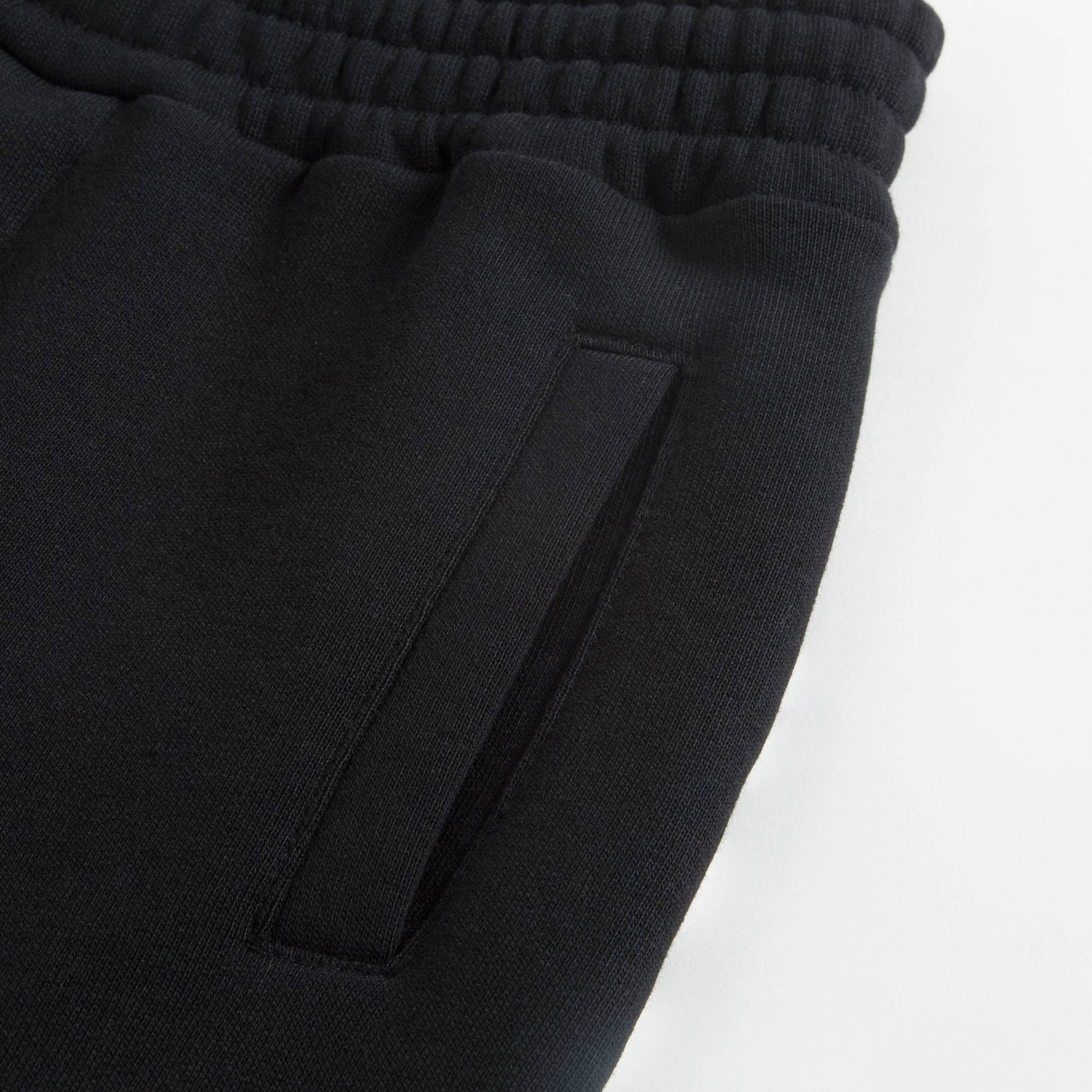 Boys Black Logo Cotton Trousers