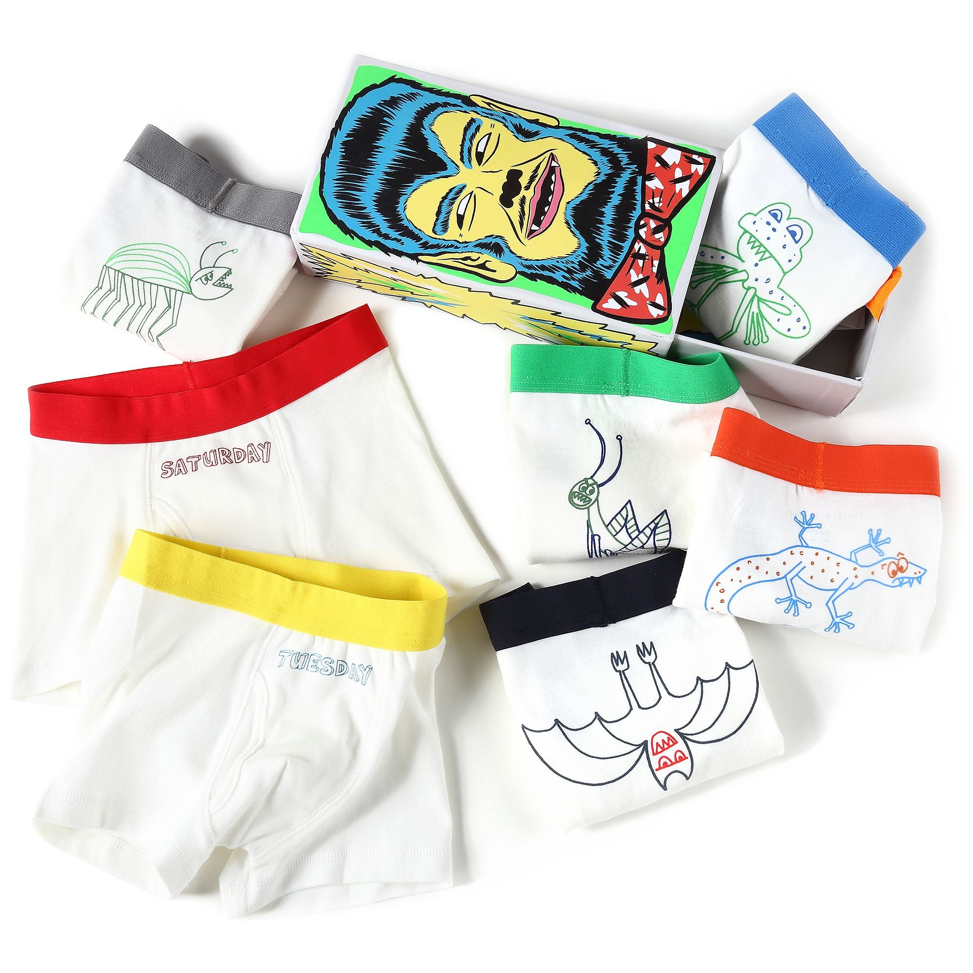 Boys White Anticipato Prim Underwear 7 Pack Gift Set