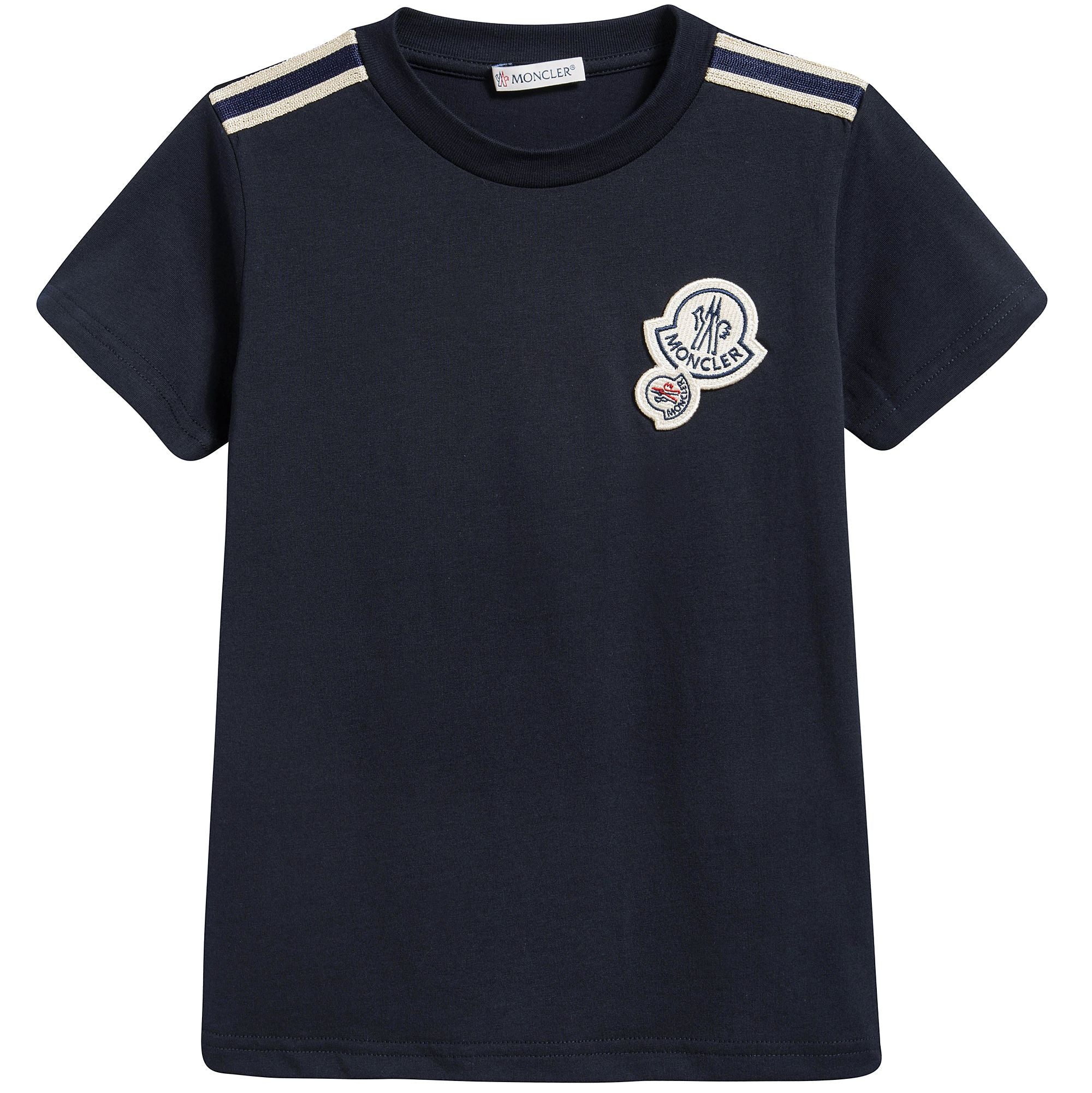 Boys Navy Blue Logo "Maglia" T-Shirt