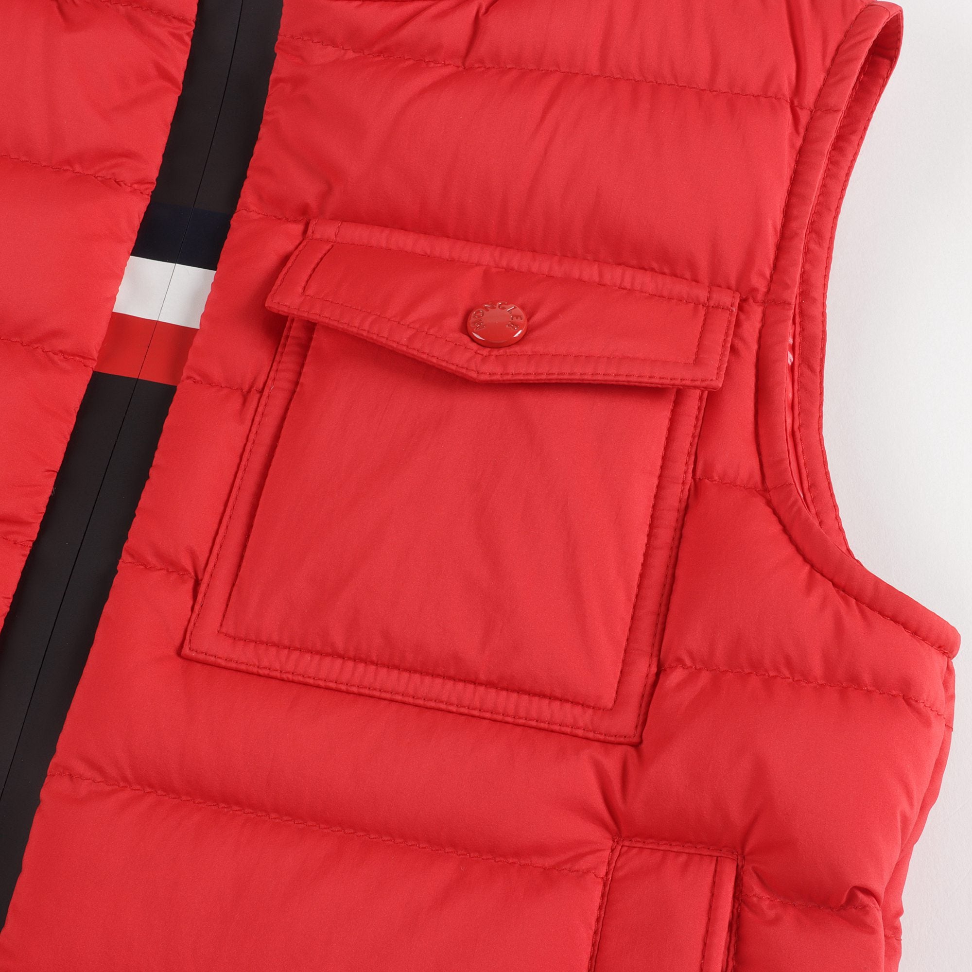 Boys Red "DAZIM" Padded Down Gilet