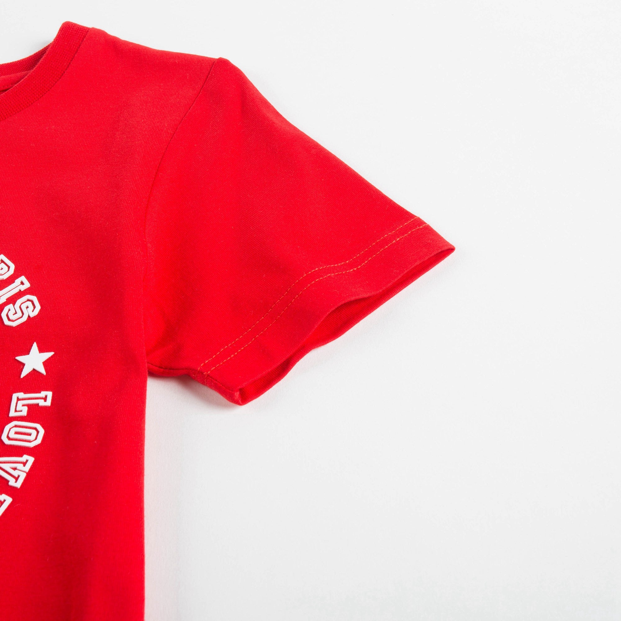 Boys Red  Logo Cotton  T-shirt