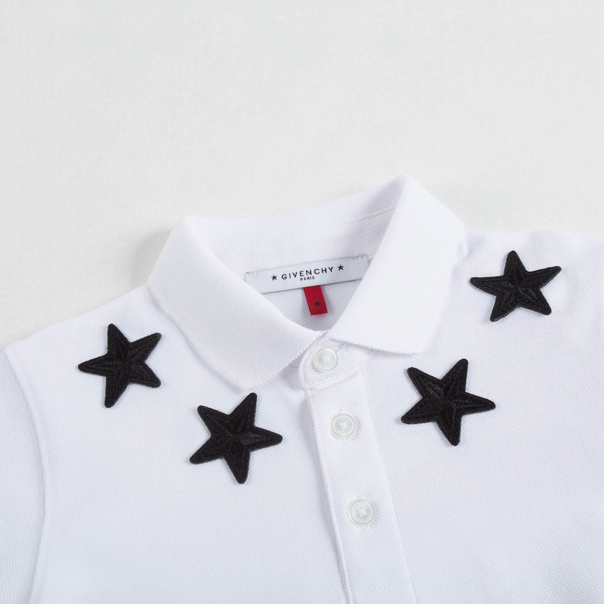 Boys White Viscose  Polo Shirt