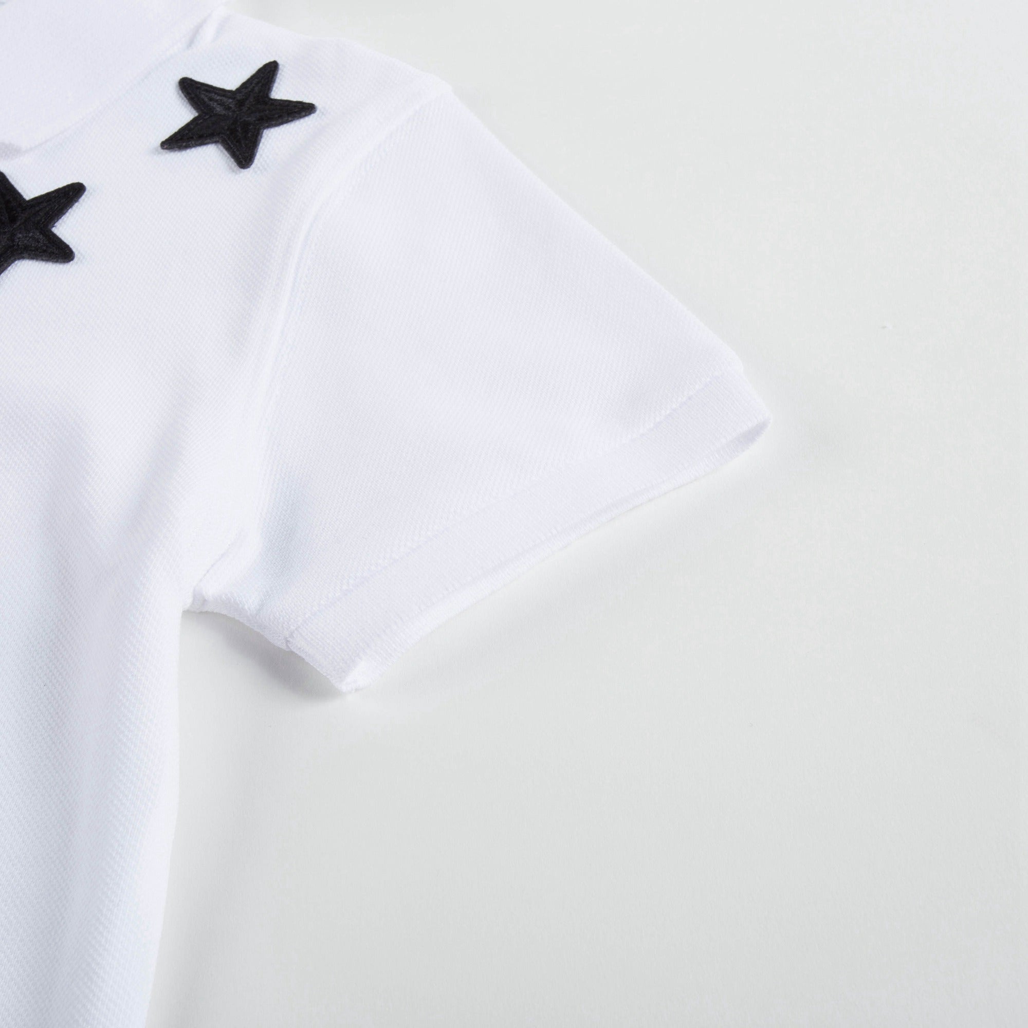 Boys White Viscose  Polo Shirt