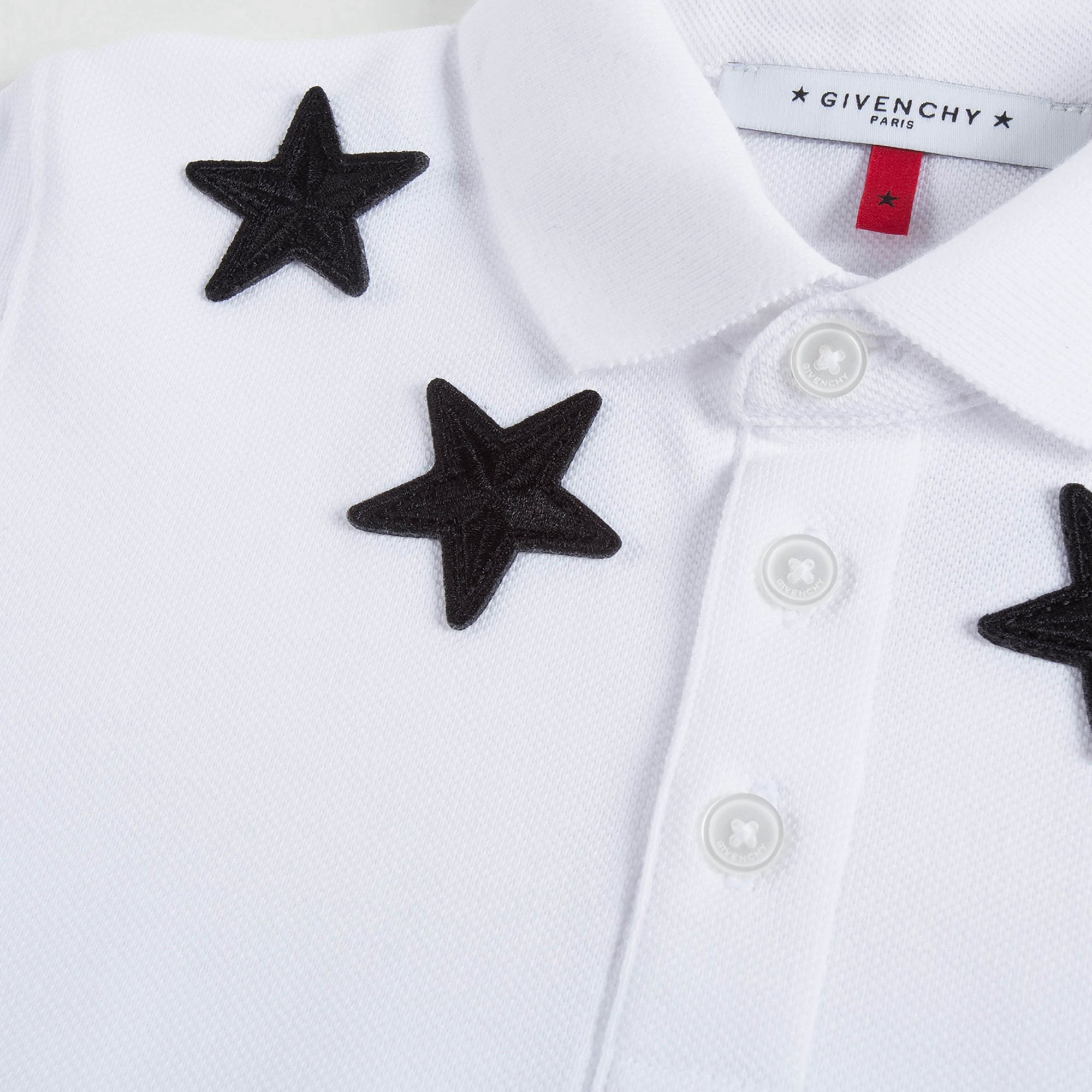 Boys White Viscose  Polo Shirt