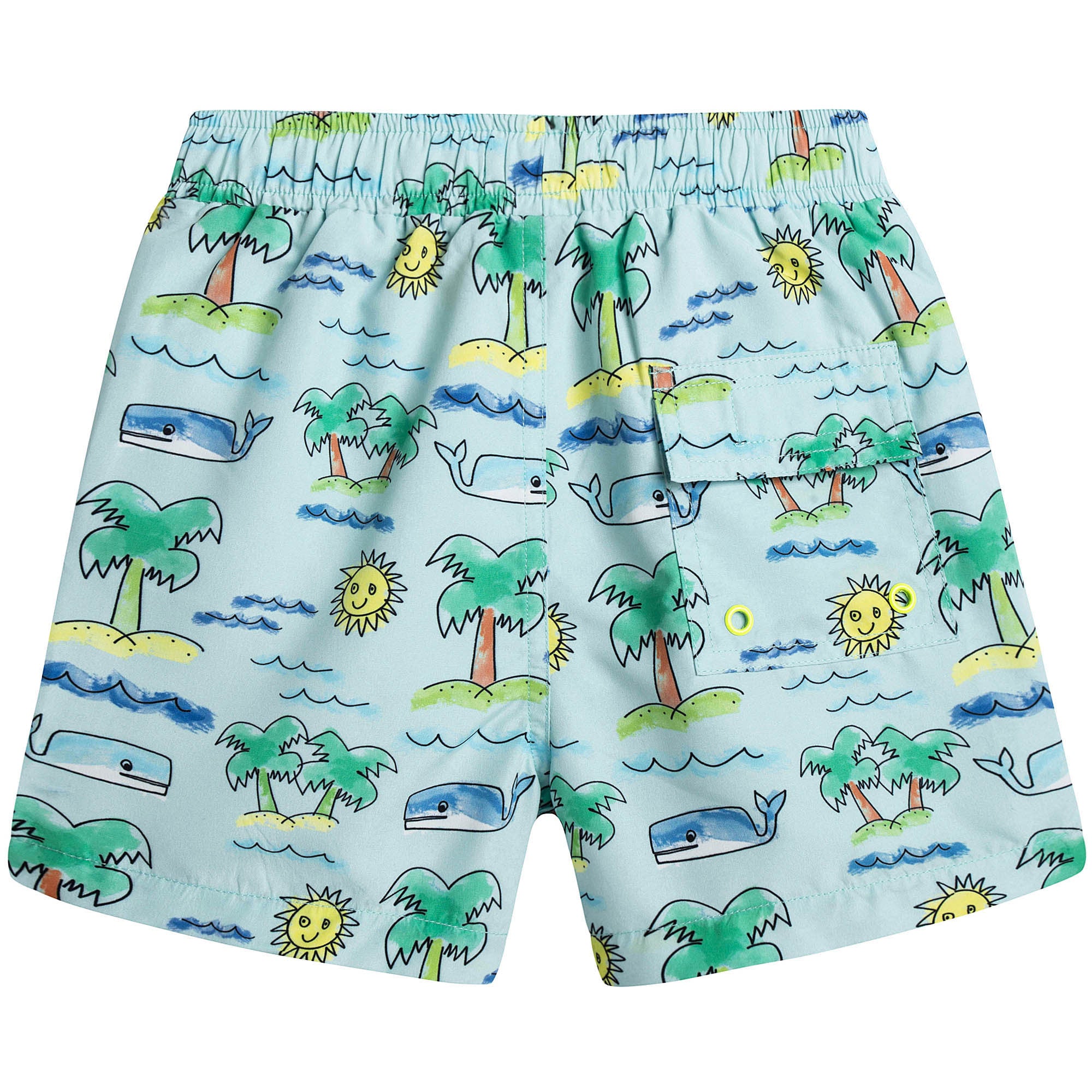 Boys Neon Beach Print Taylor Swim Shorts - CÉMAROSE | Children's Fashion Store - 2