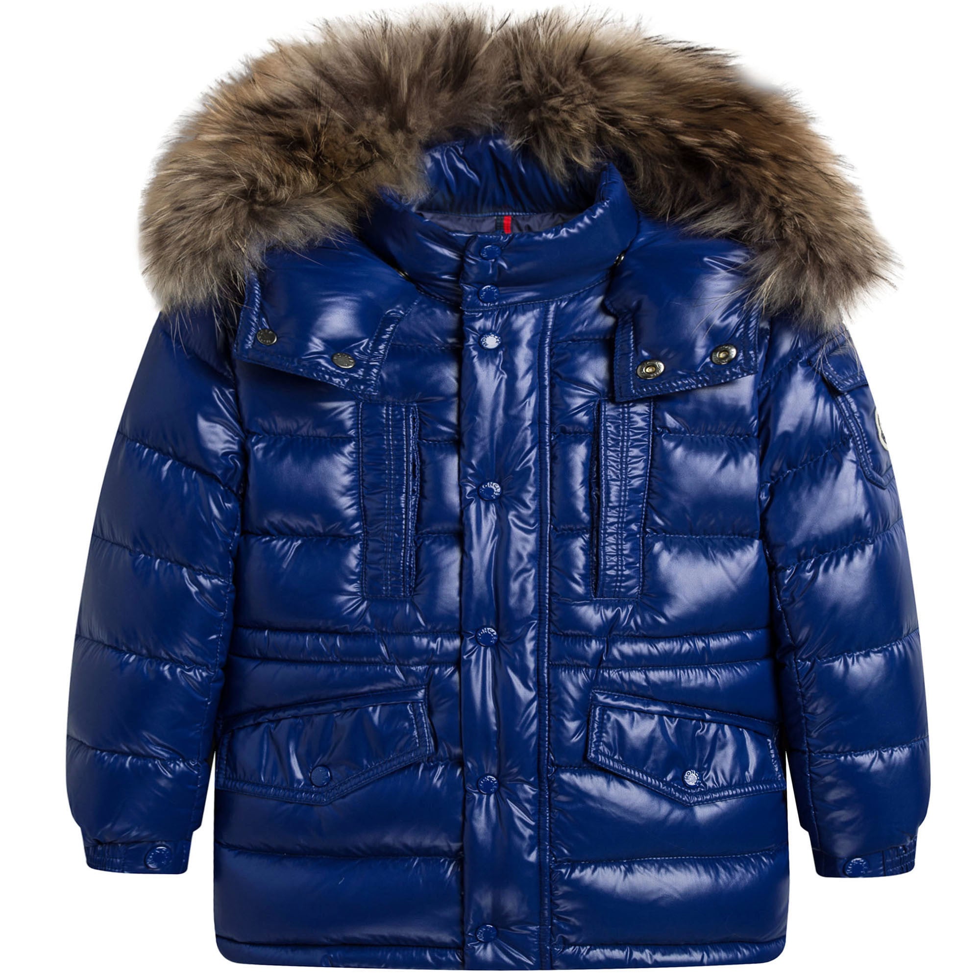 Boys Light Blue Plush Trims Hooded 'Riviere' Jacket