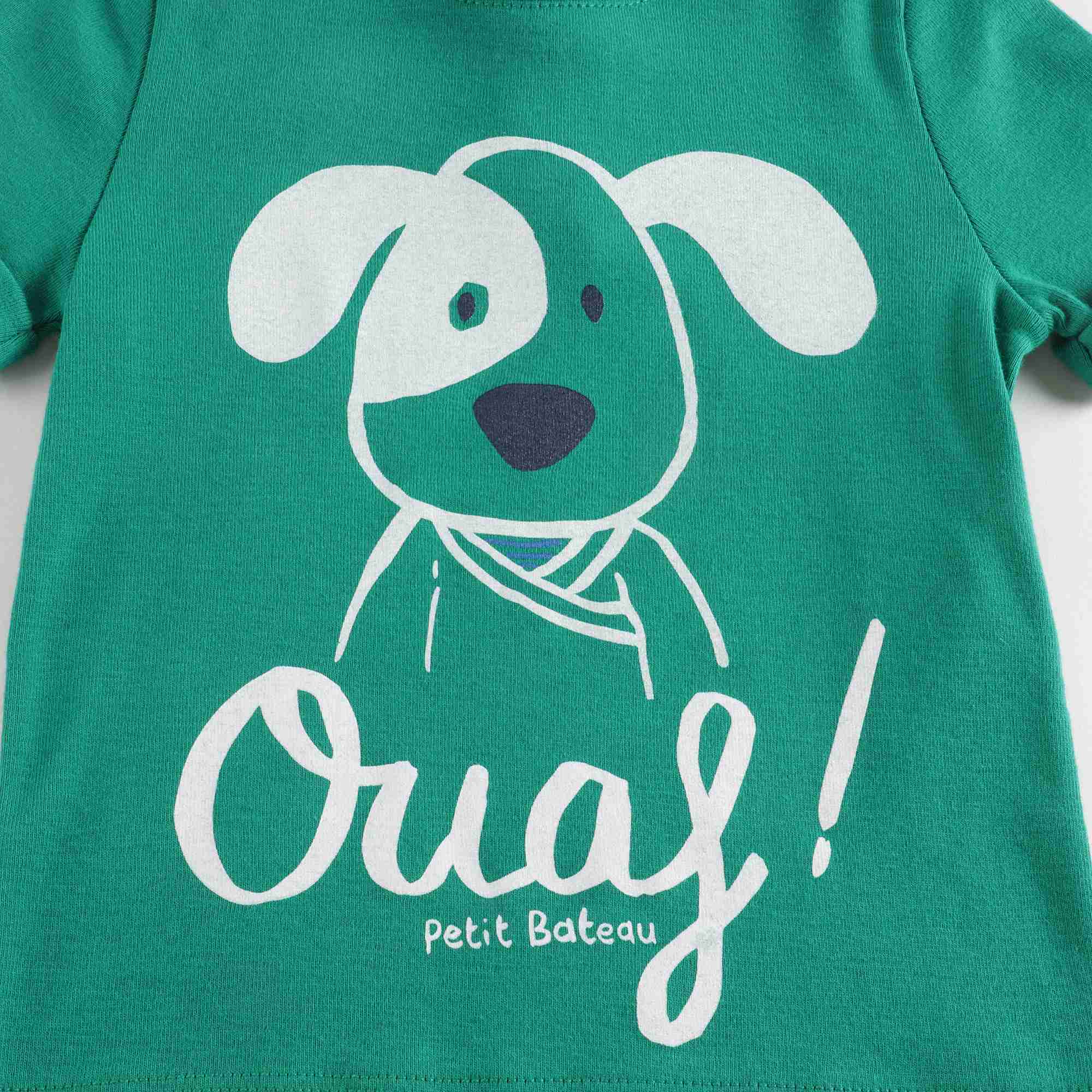 Baby Boys Green Printing Cotton T-Shirt