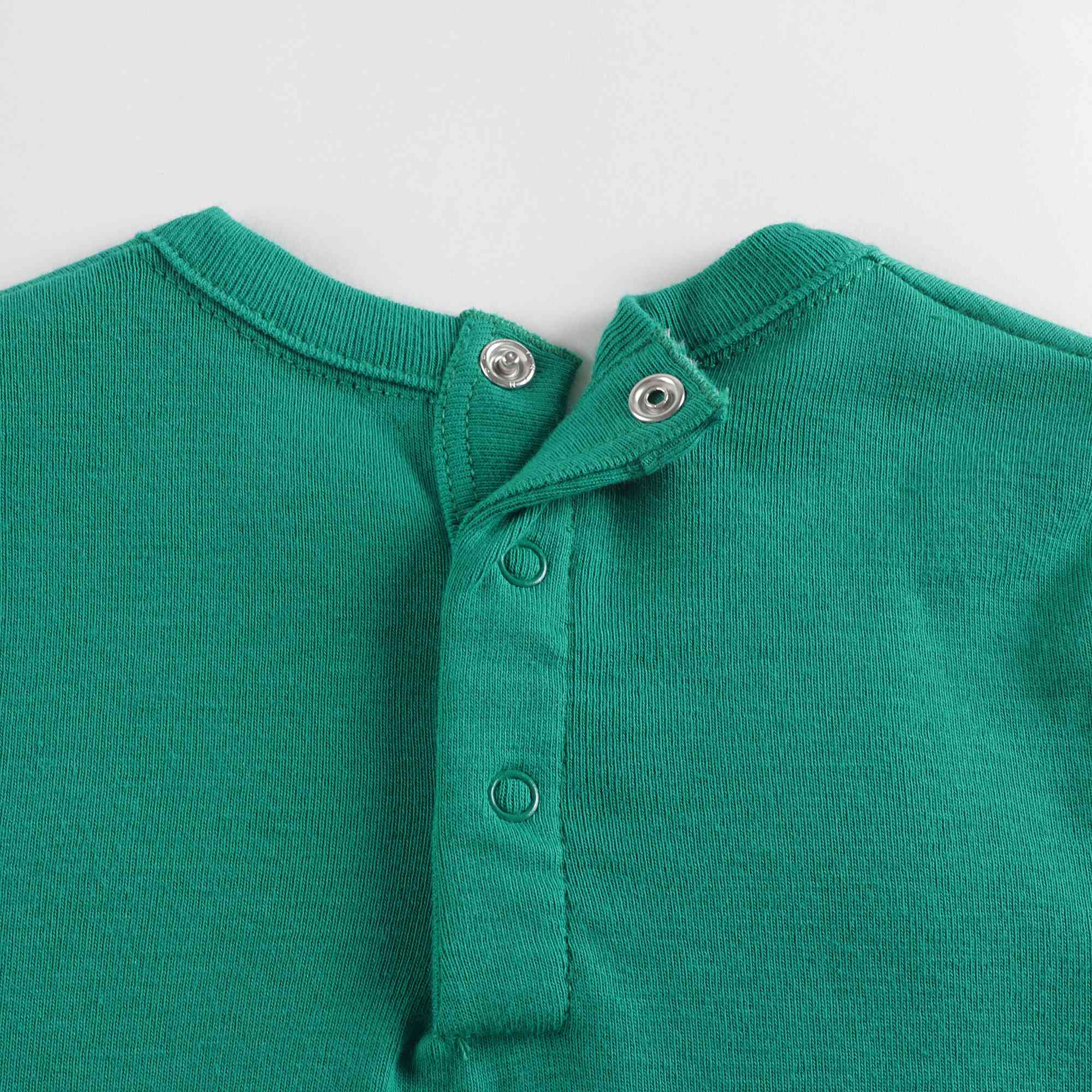 Baby Boys Green Printing Cotton T-Shirt