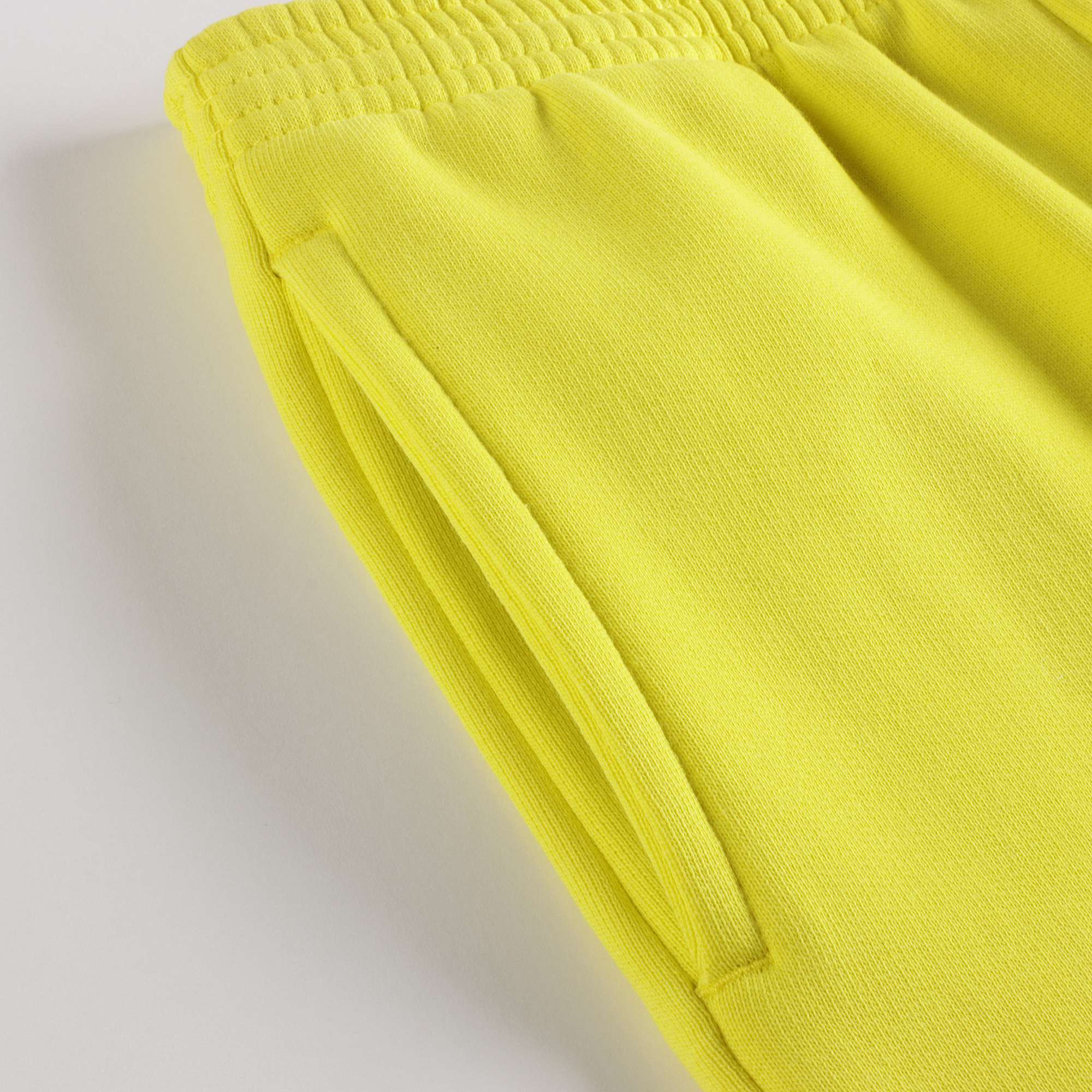 Boys & Girls Yellow Logo Cotton Shorts