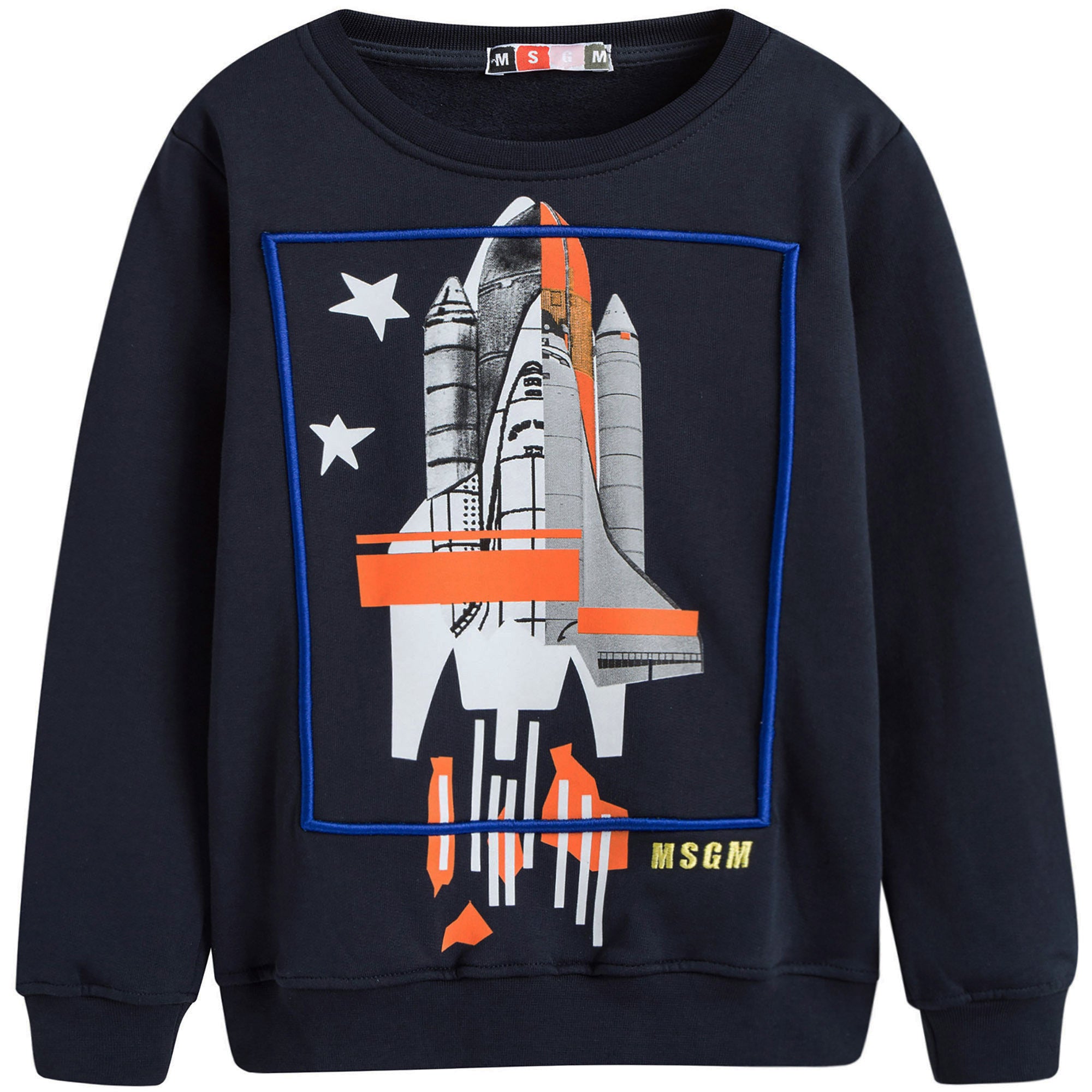 Boys Navy Blue Rockets Printed Sweatshirt