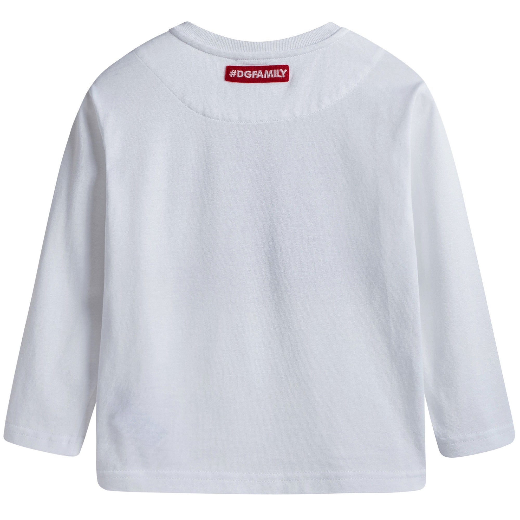 Boys White "DG Family"Long Sleeve T-Shirt