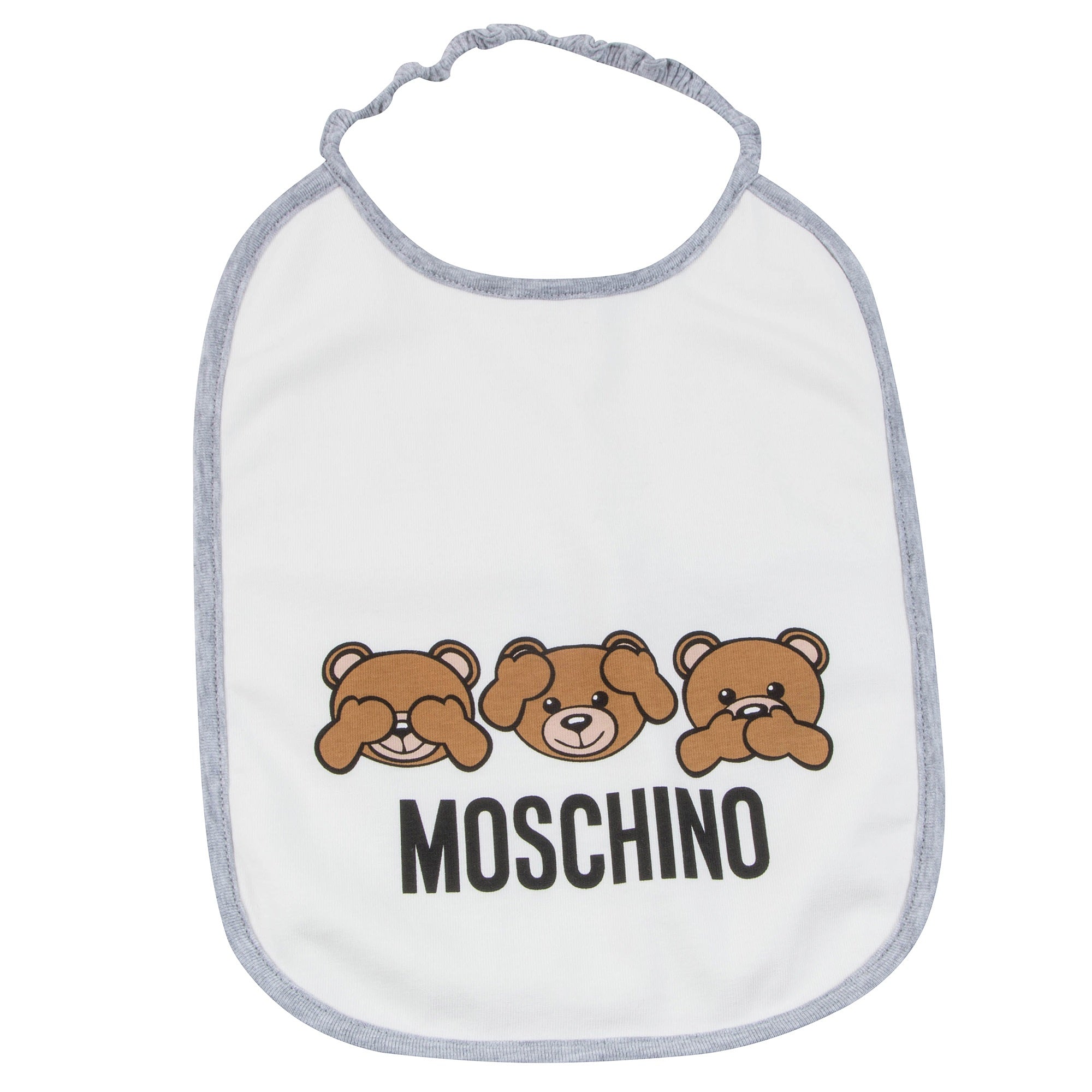 Baby Boys & Girls White Cotton Teddy Bear Bibs Gift Set