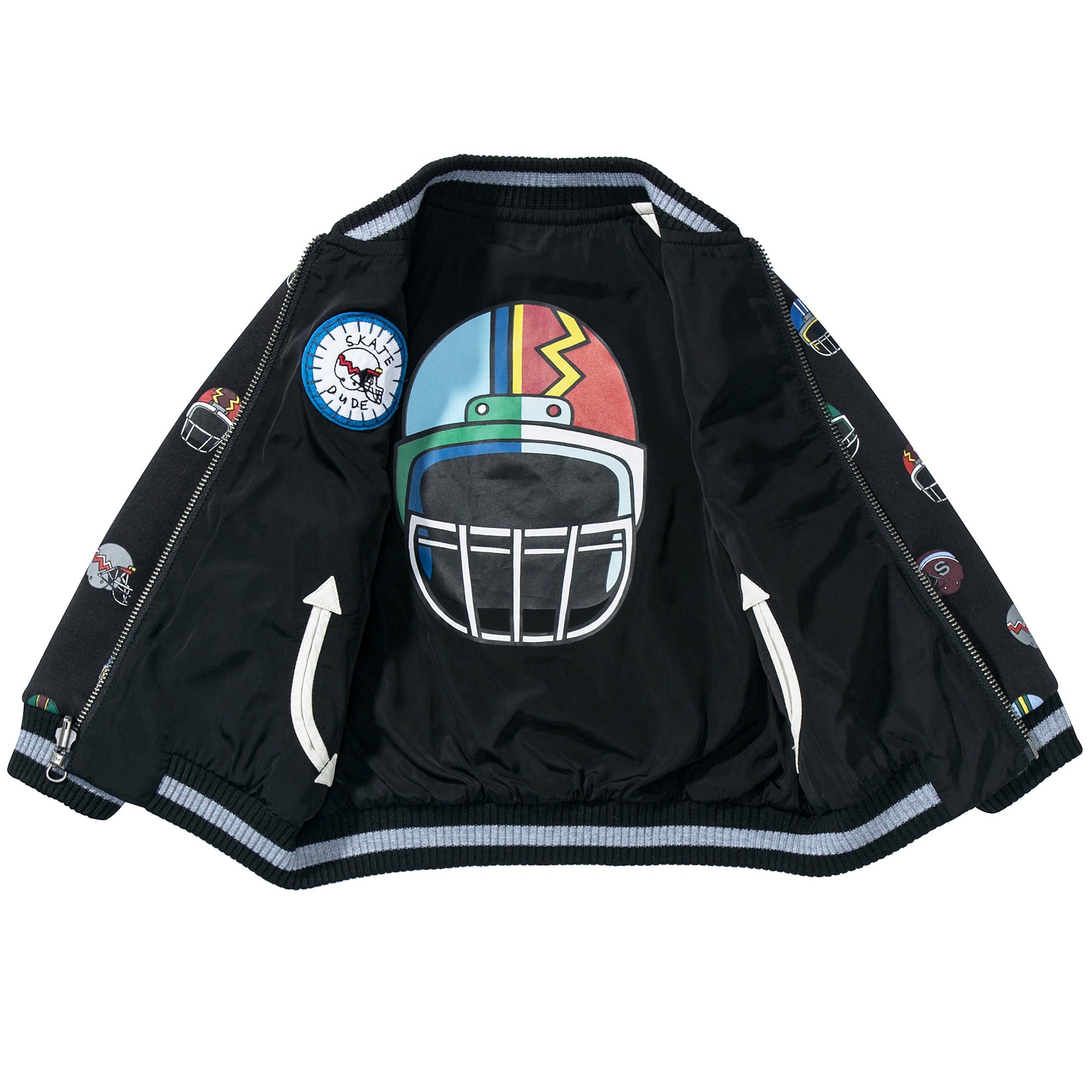 Boys Black Helmet  Reversibie  Jacket