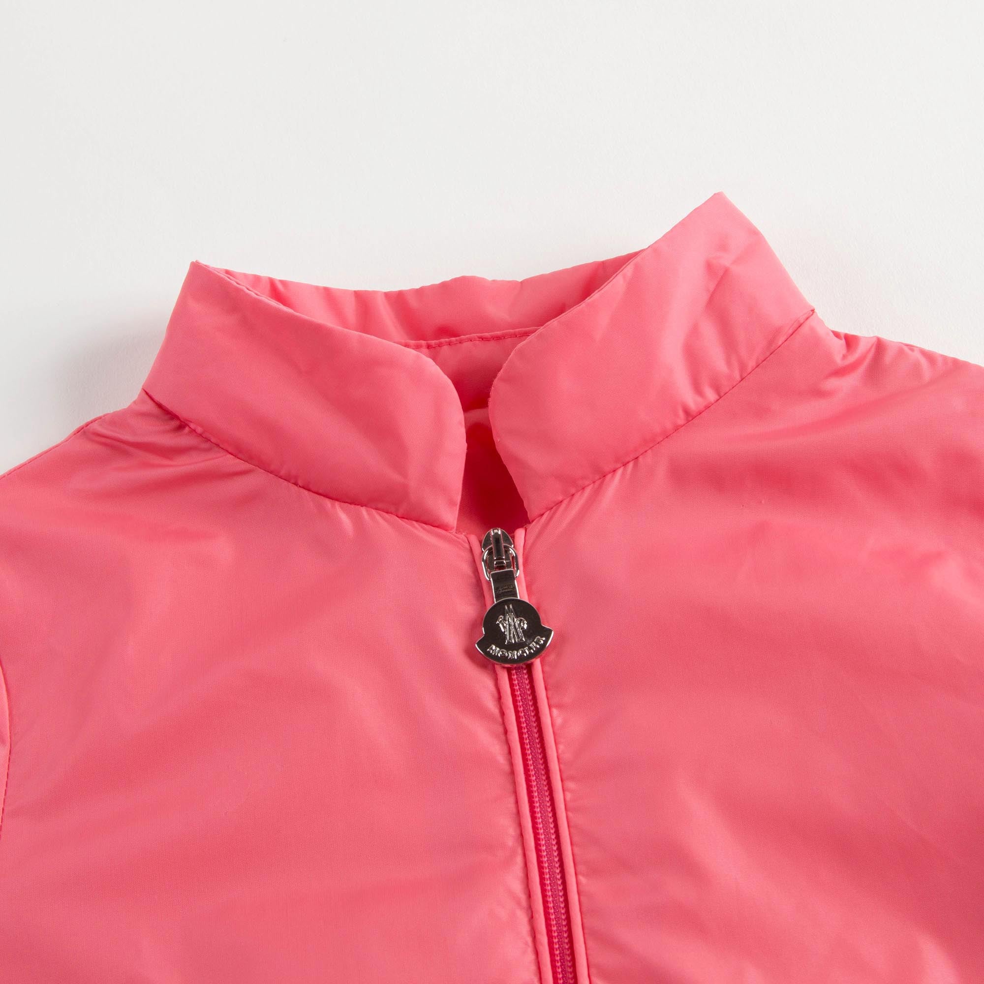 Baby Girls Pink Windbreaker Jacket With Lace