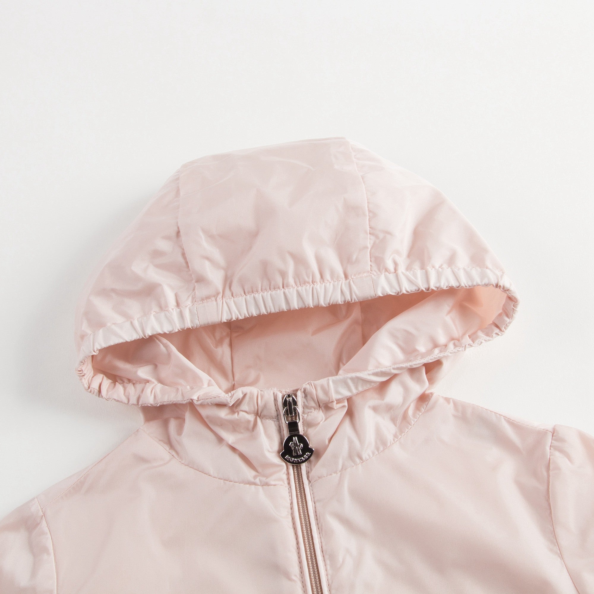 Baby Girls Pale Pink Windbreaker Jacket With Flounces