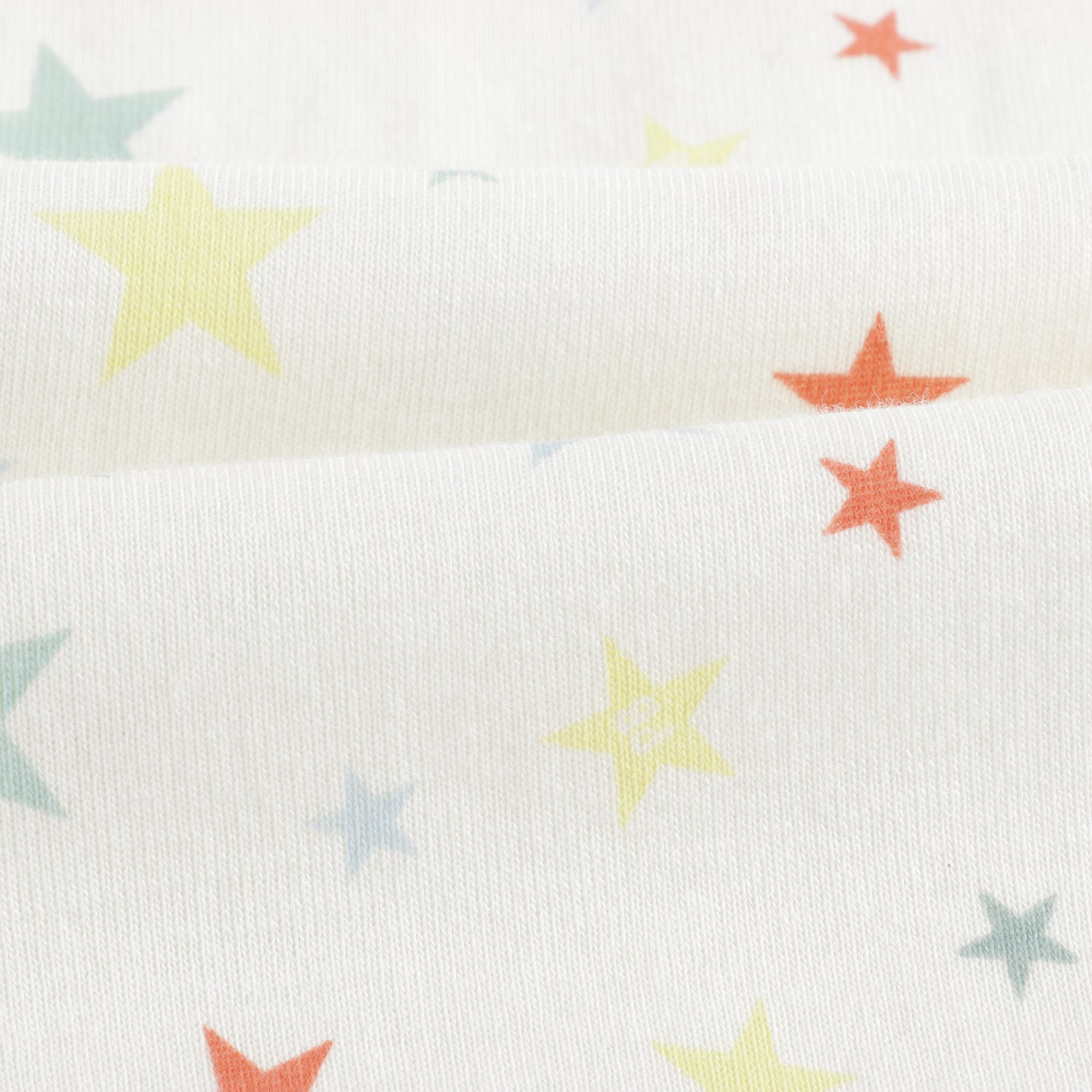 Baby Boys White Stars Cotton Romper