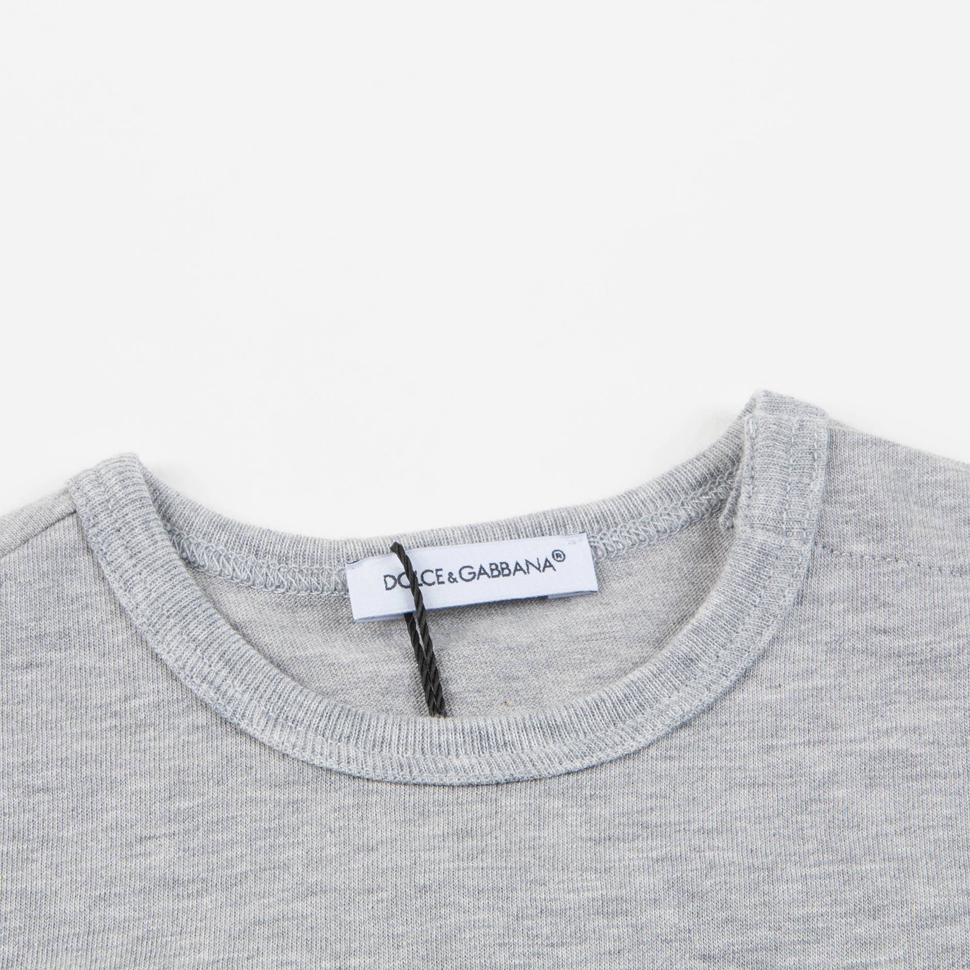 Baby Boys Grey Cotton T-shirt