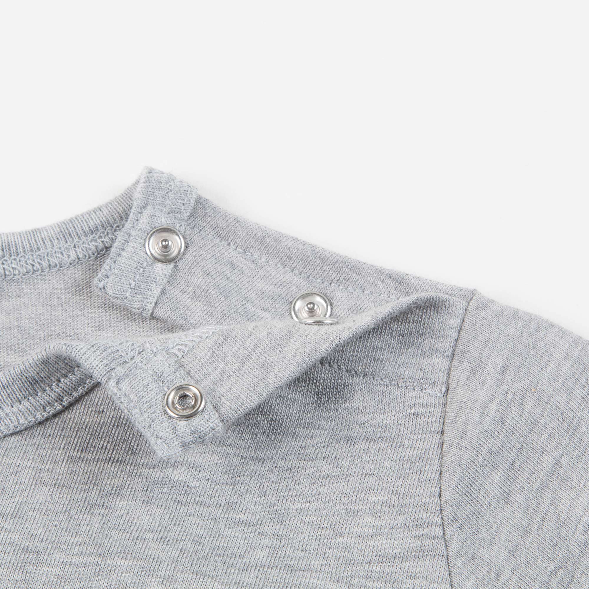 Baby Boys Grey Cotton T-shirt