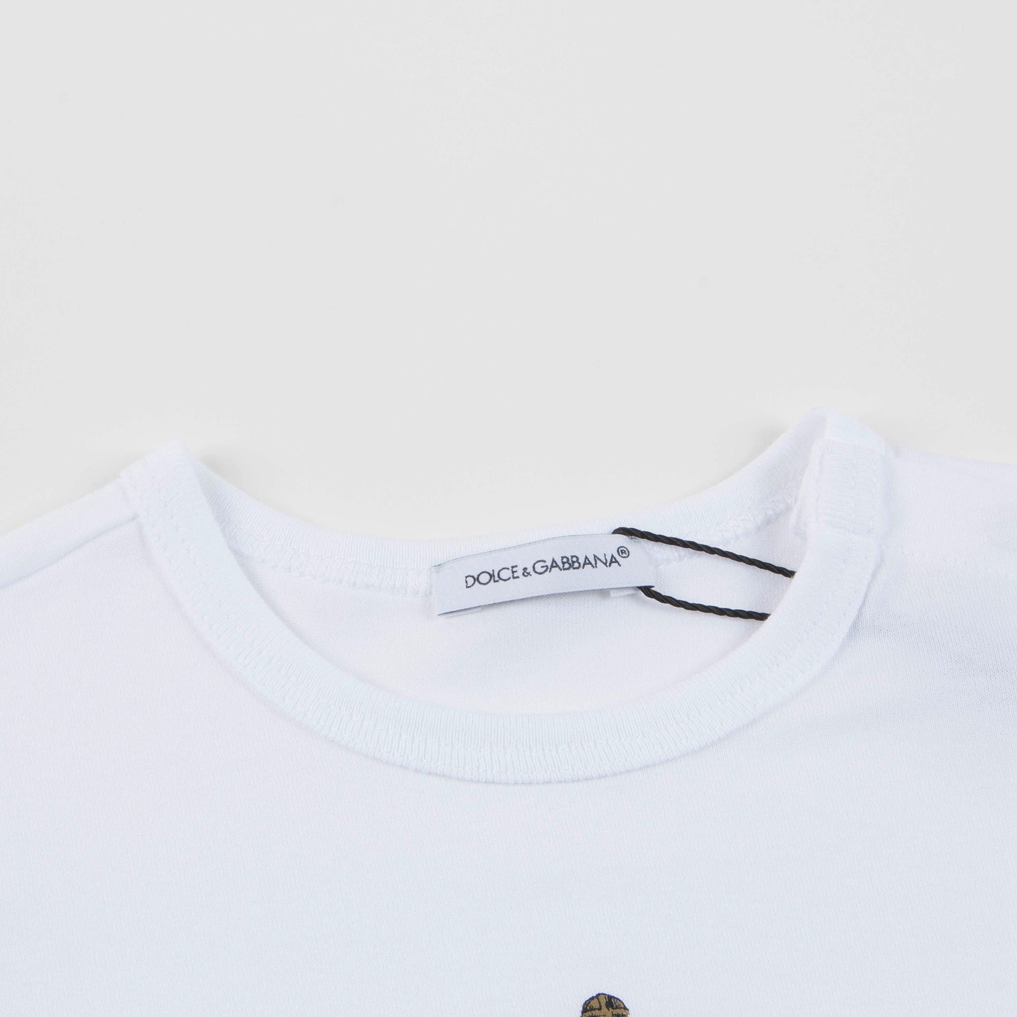 Baby Boys White Logo Cotton T-shirt