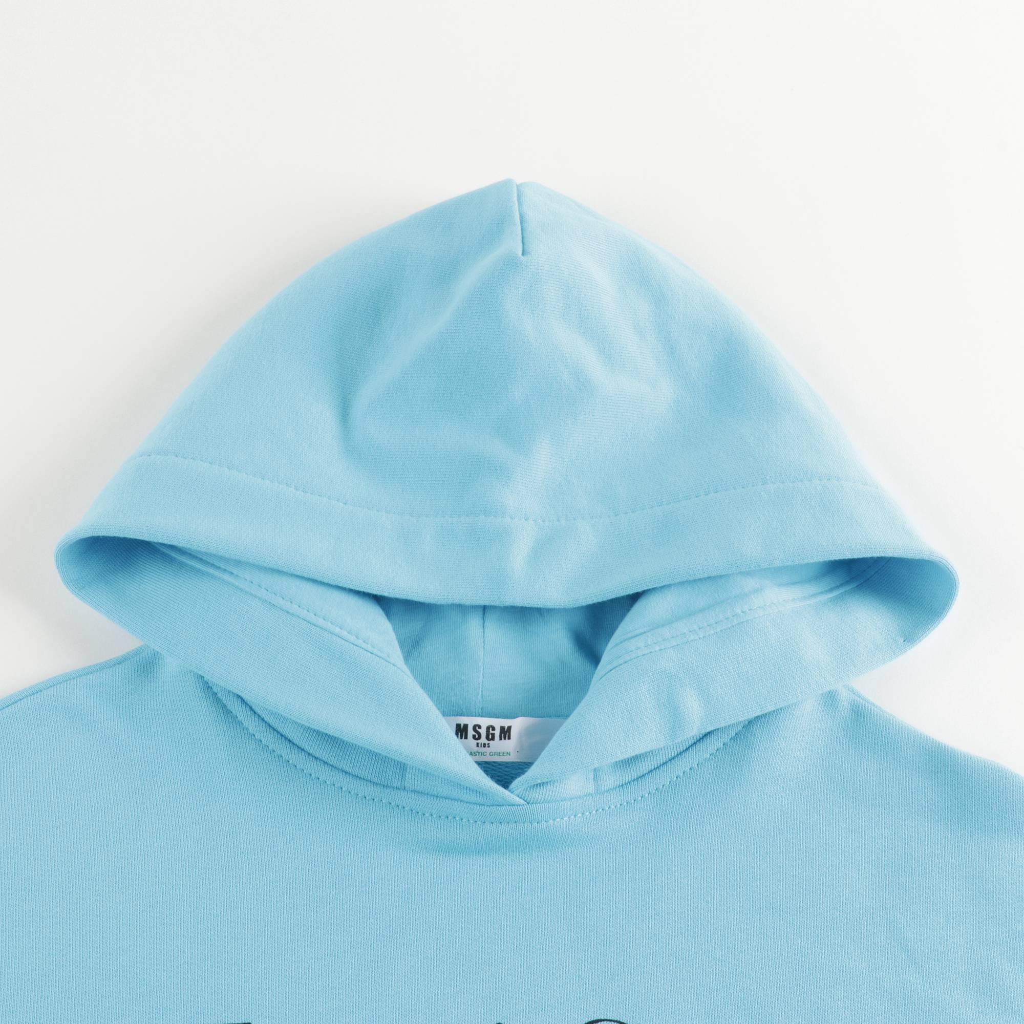 Boys & Girls Blue Cotton Hoodie