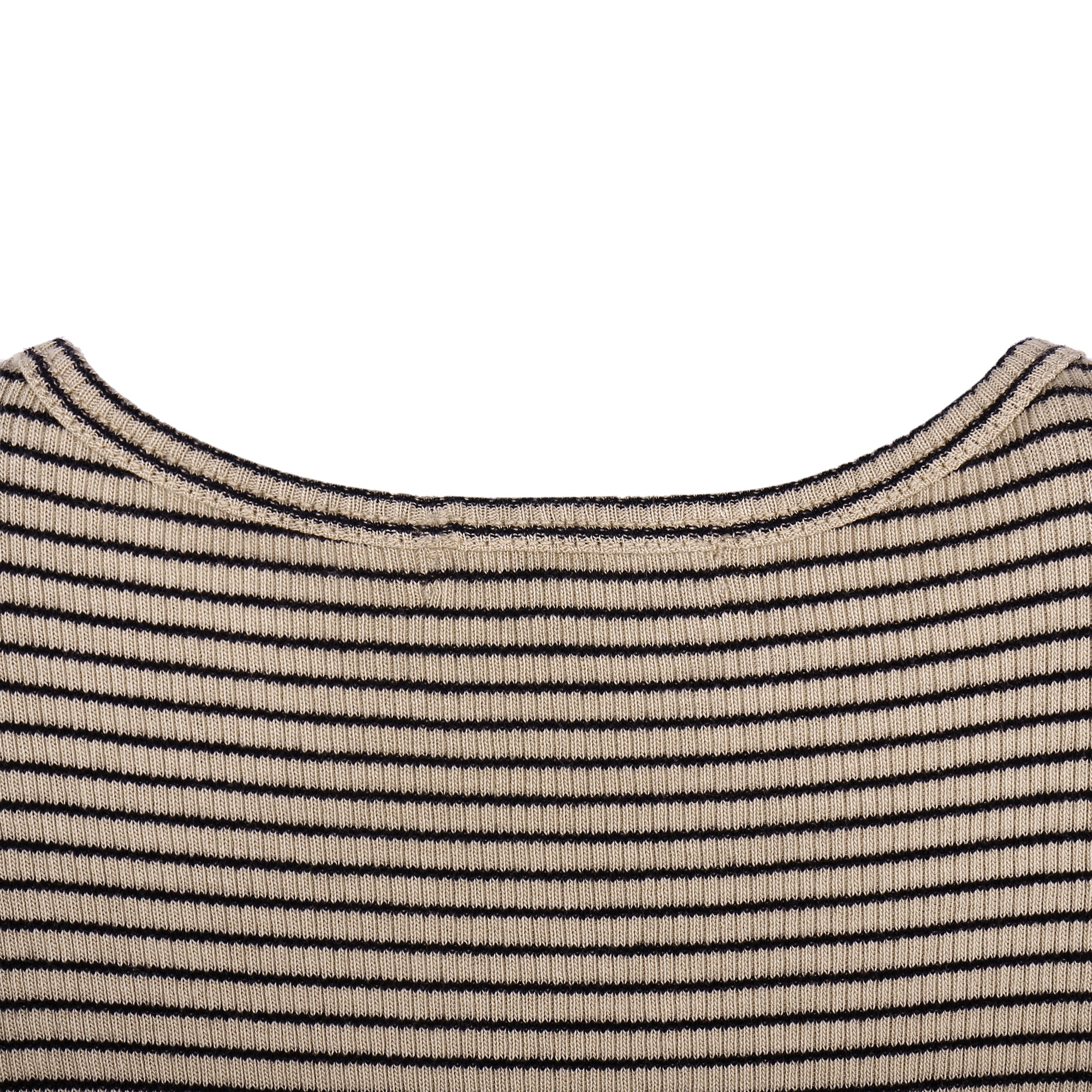 Boys & Girls Beige Striped Cotton T-shirt