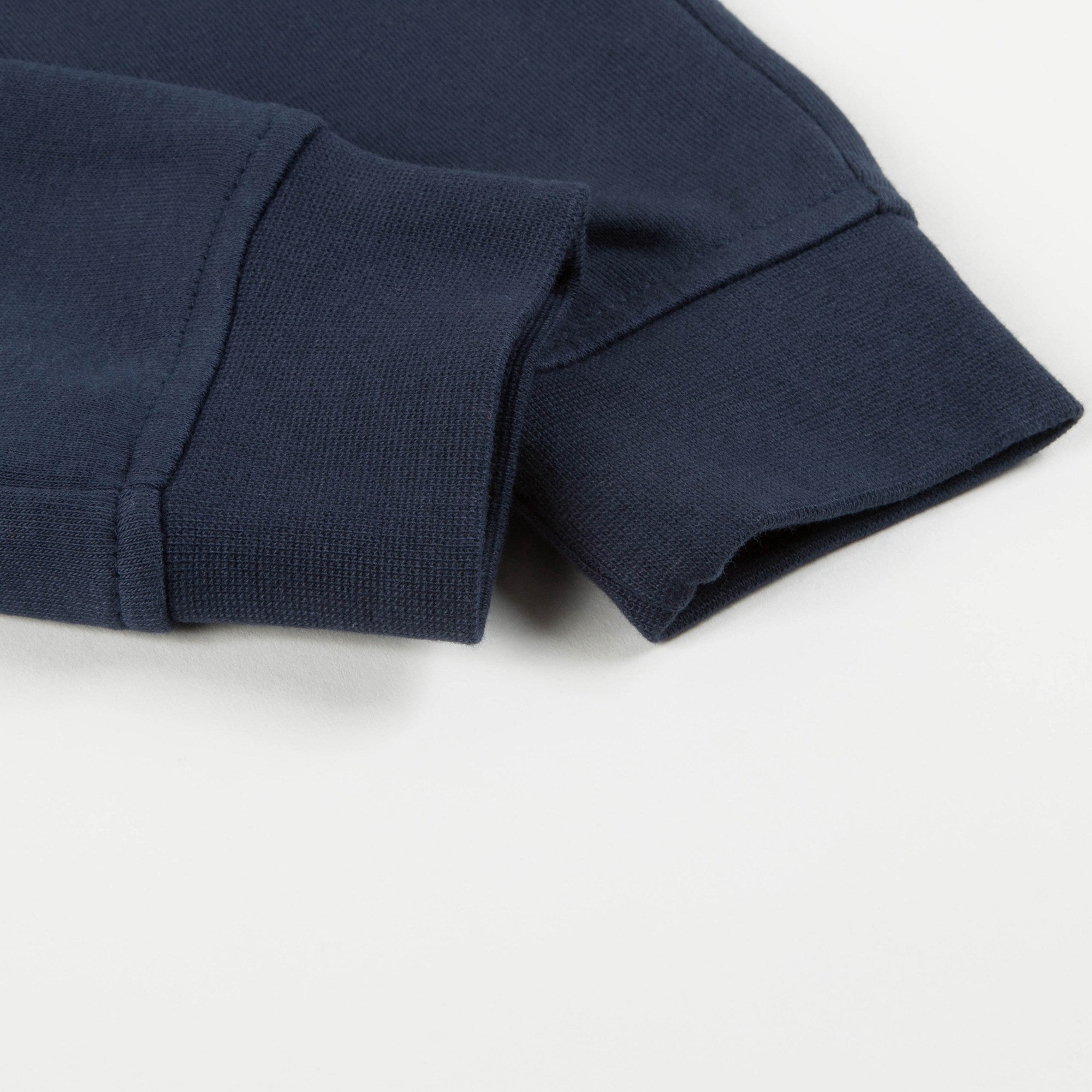 Boys Navy Blue Cotton Logo Trousers