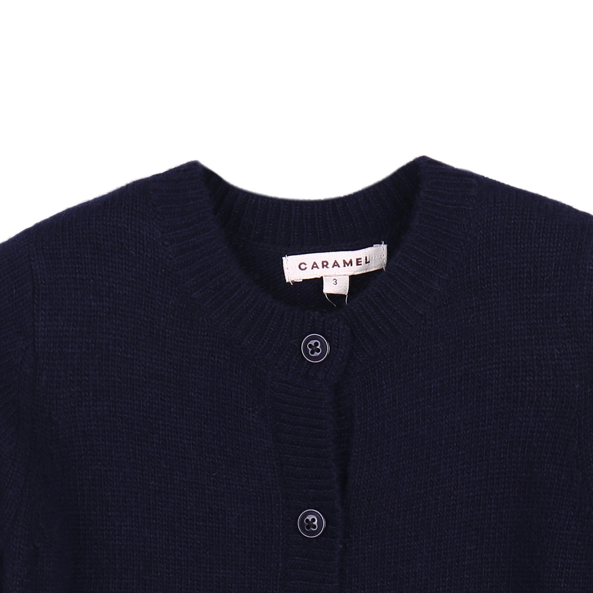 Boys & Girls Dark Blue Knitted  Cardigan