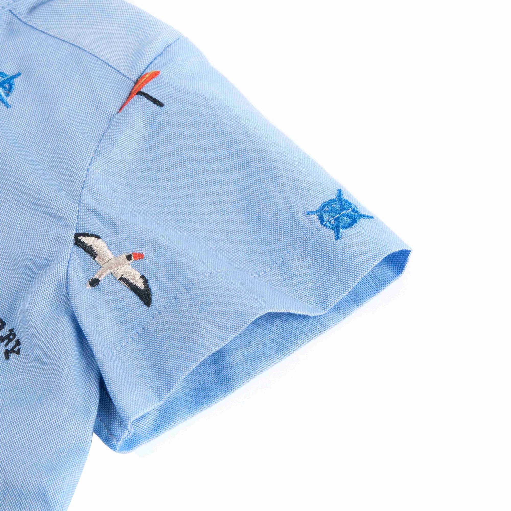 Baby Boys Blue Cotton Shirt