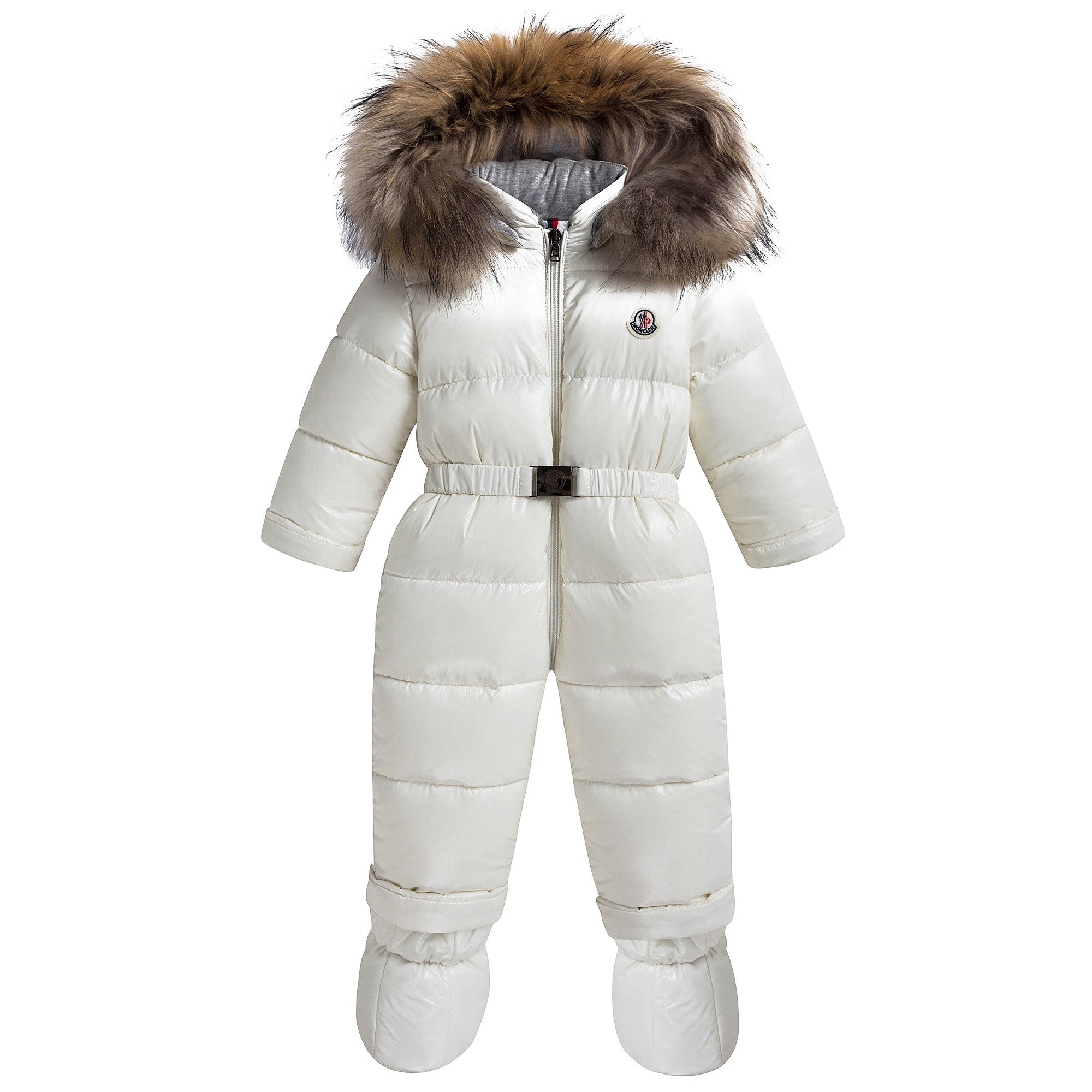 Baby Girls White "New Crystal" Snowsuit