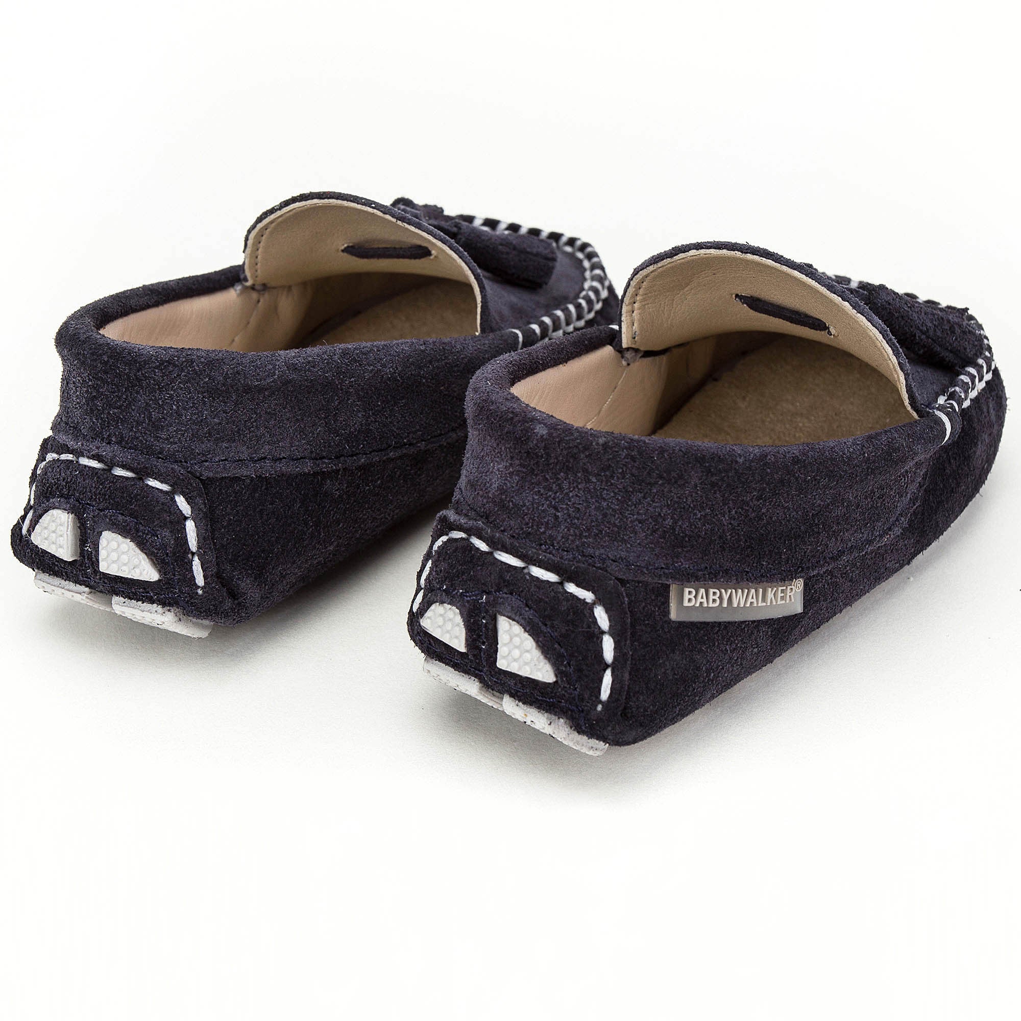 Boys & Girls Navy Blue Suede Leather Tasselled Loafers