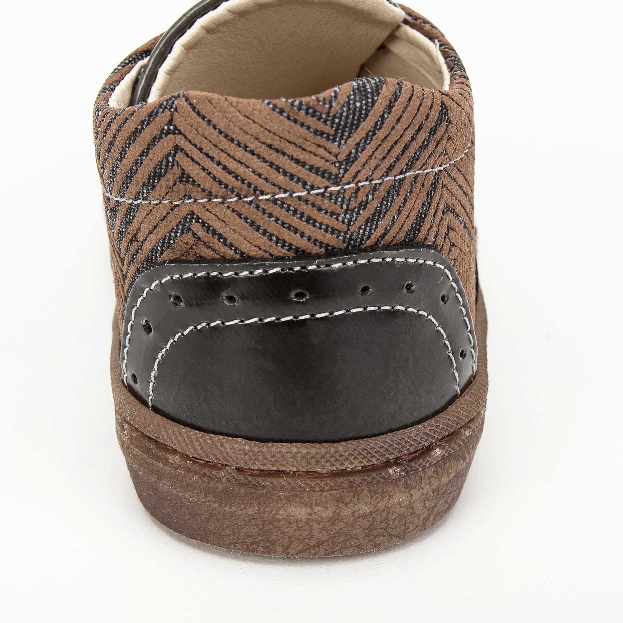 Boys Brown Cow Leather Mooring Rope Shoes