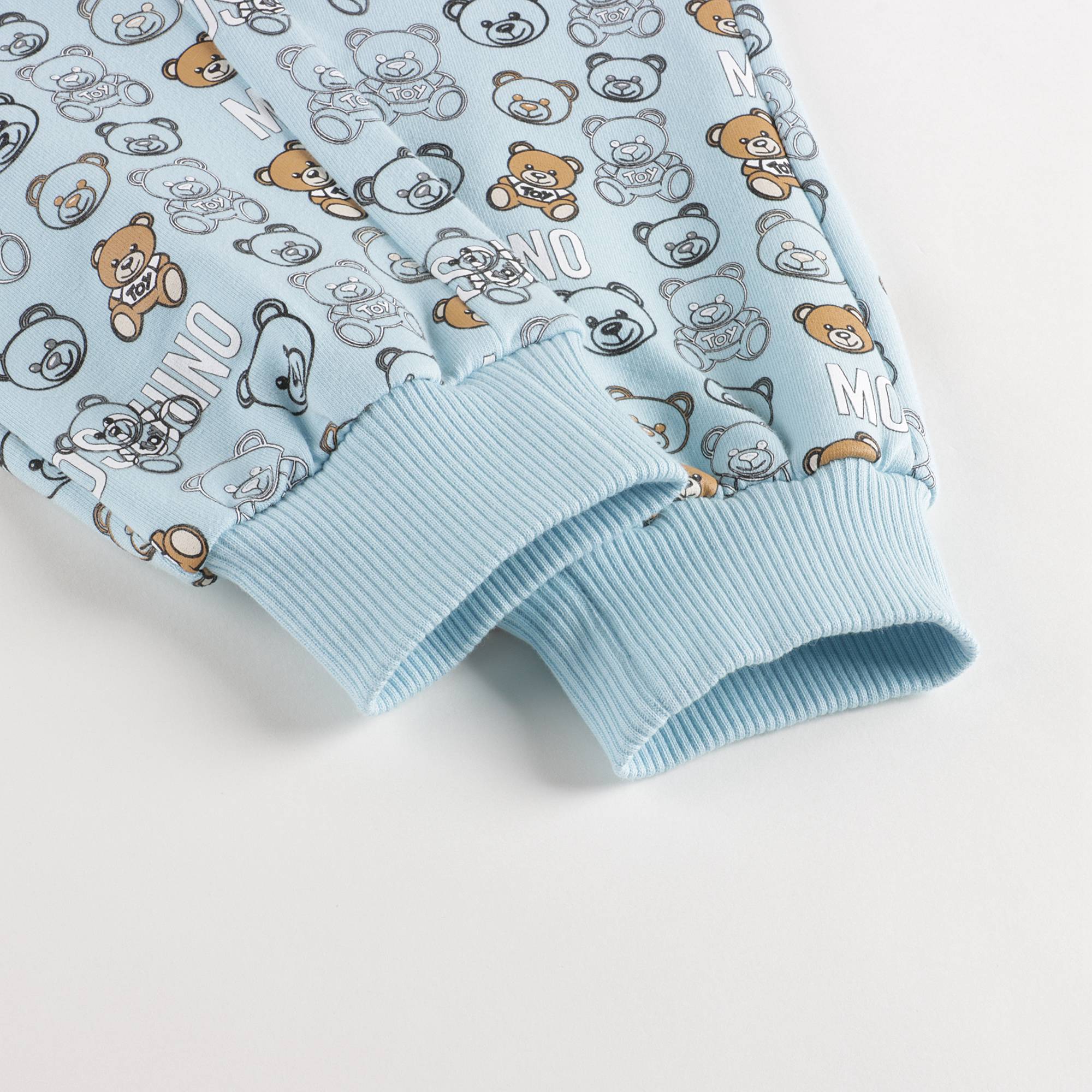 Baby Boys Blue Printed Cotton Set