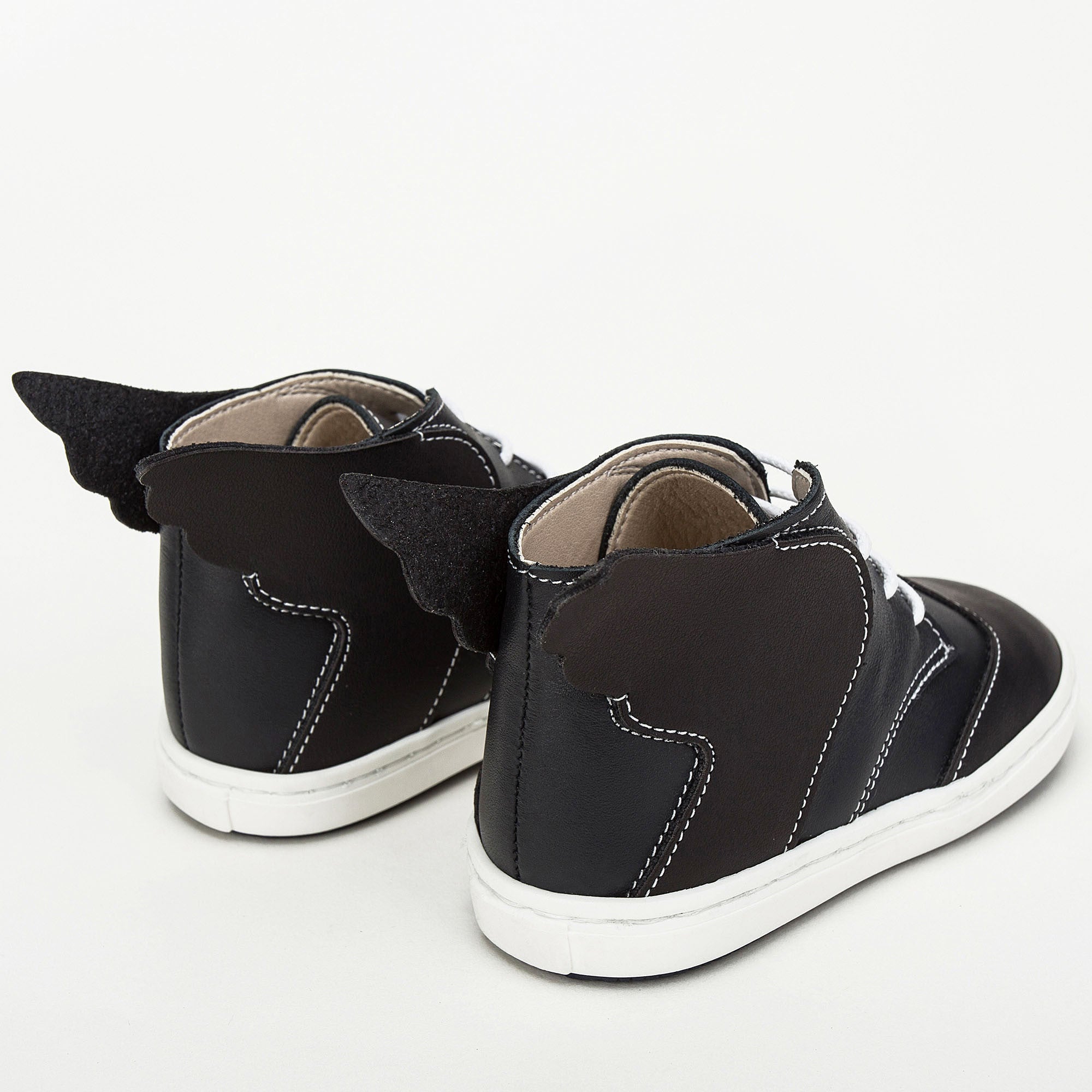 Boys Blue 'Hermes Wings' High-top Leather Boots