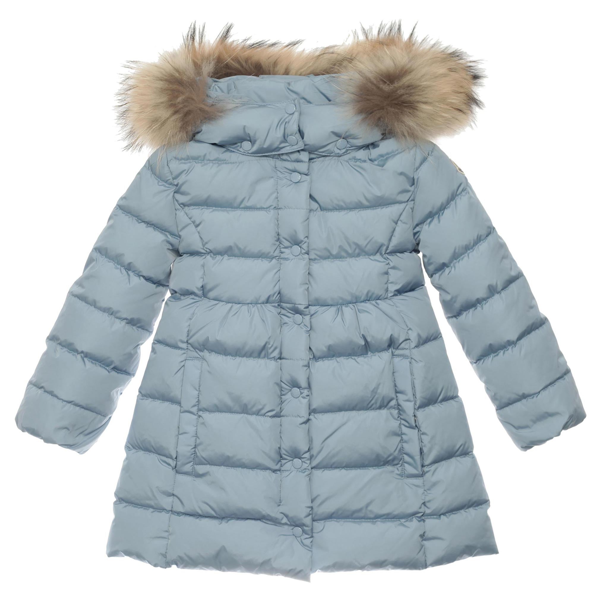 Baby Girls Sky Blue Plush Trims Hooded 'Neste'Jacket - CÉMAROSE | Children's Fashion Store - 1