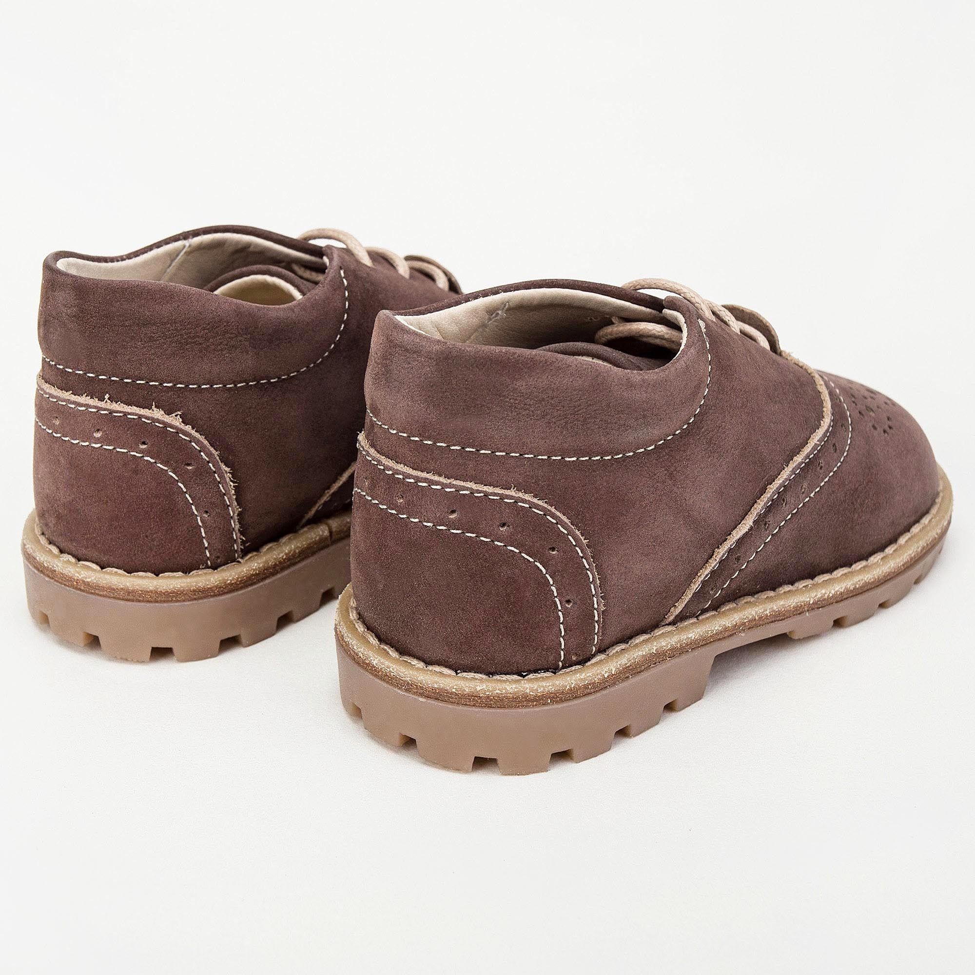 Boys Brown Mooring Rope Mesh Shoes