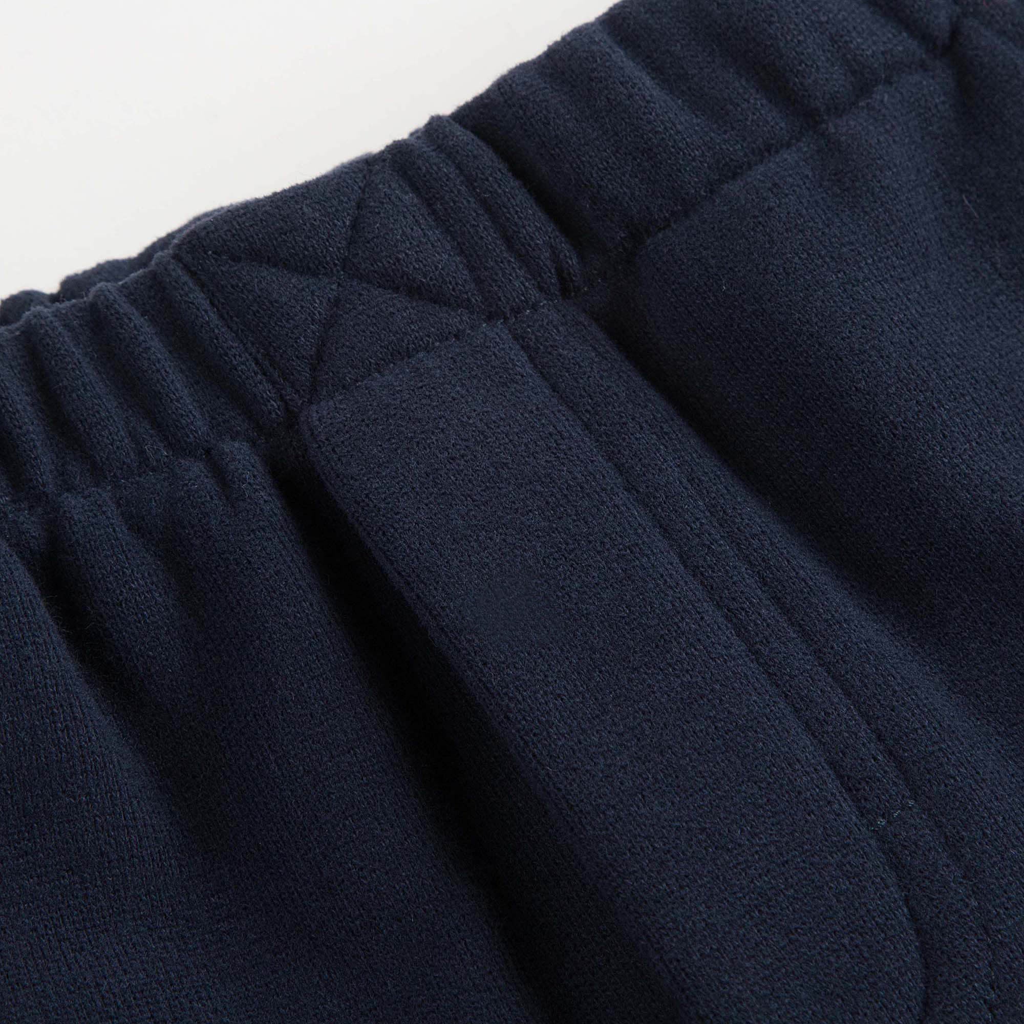 Boys Navy Blue Cotton Rinbbed Cuffs Trouser