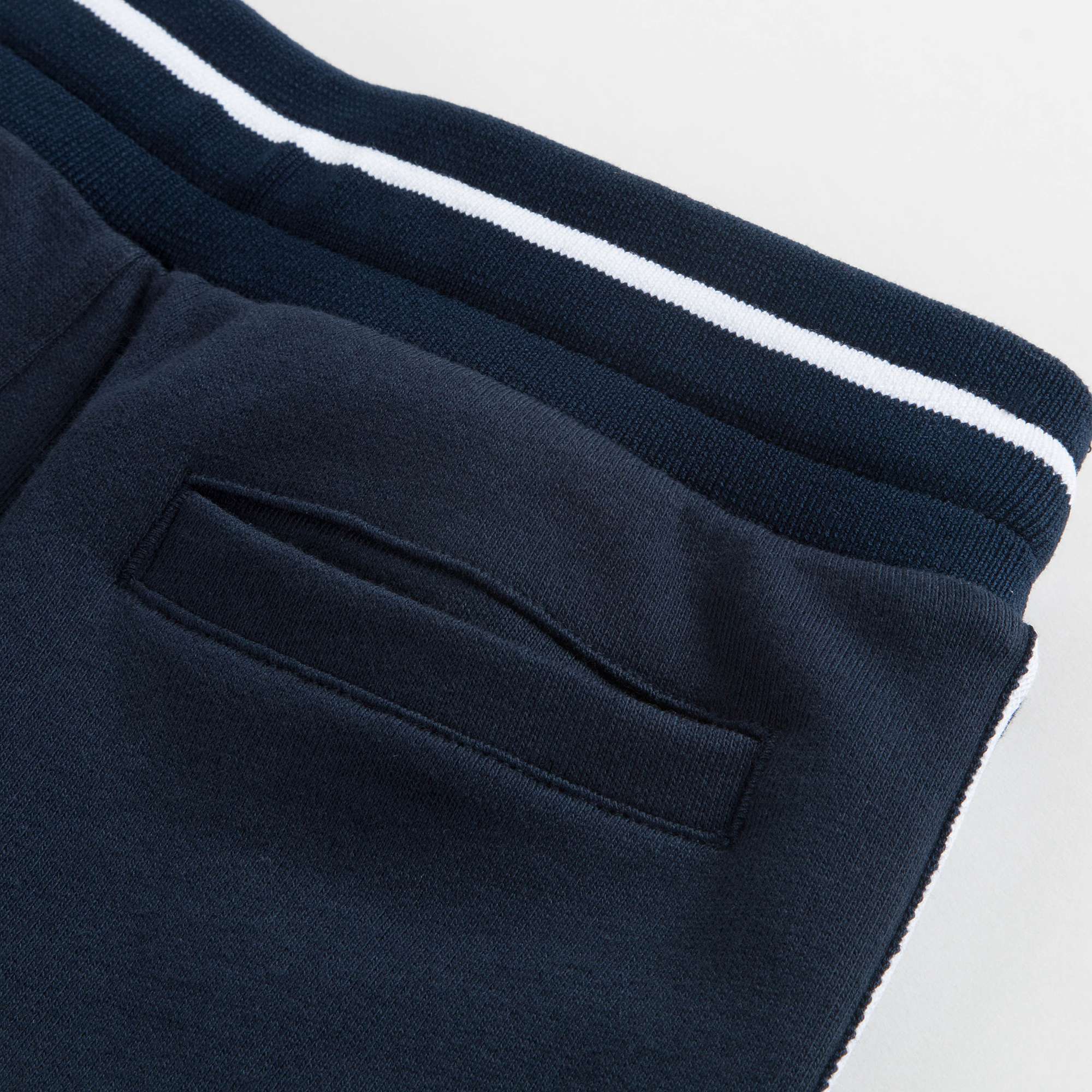 Boys Dark Blue Cotton Shorts