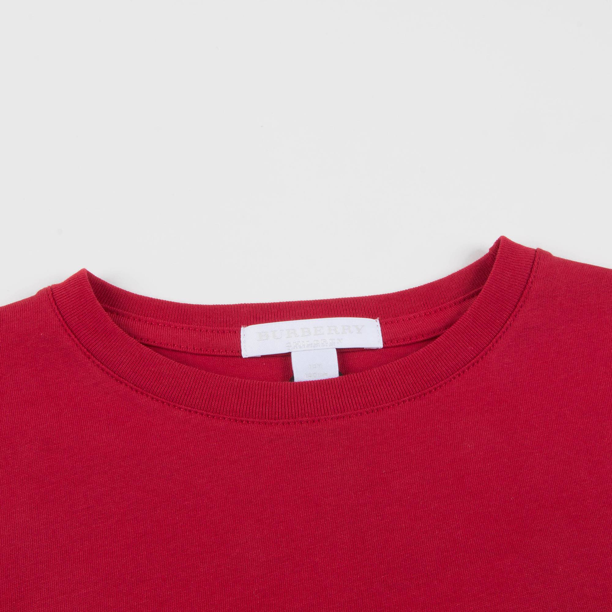 Boys Red Cotton T-shirt