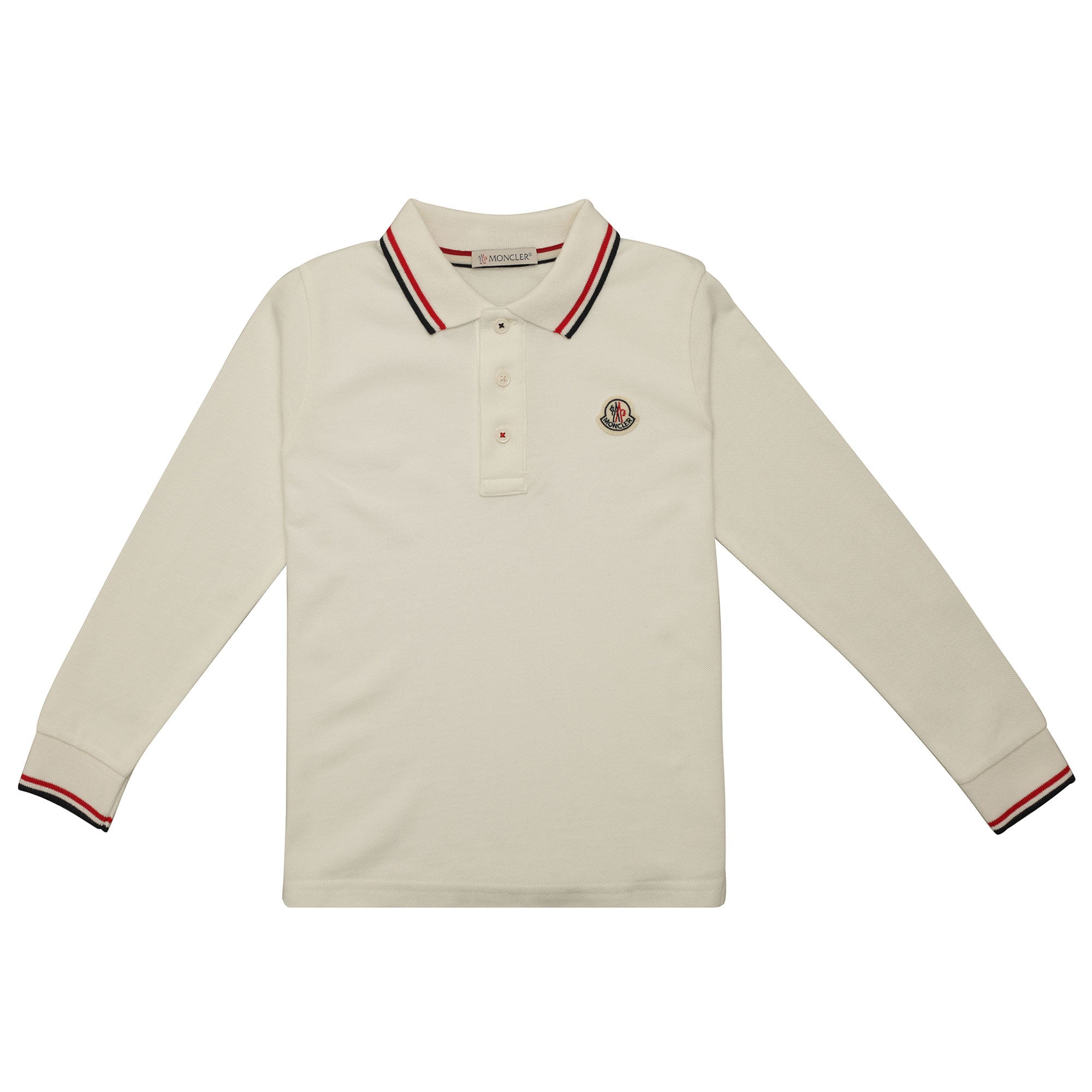 Boys Ivory Rib Cuffs Cotton Polo Shirt - CÉMAROSE | Children's Fashion Store - 1