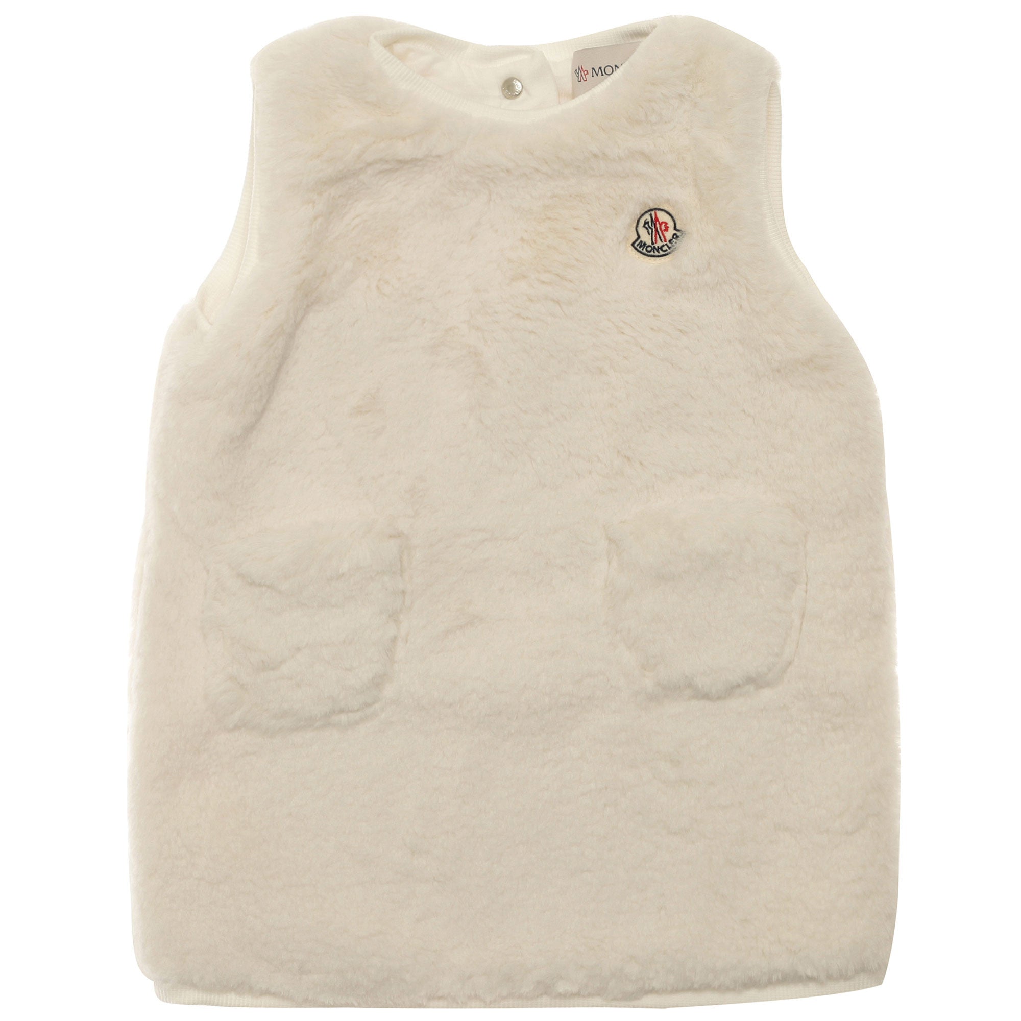 Baby Girls White Fur Trims Dress - CÉMAROSE | Children's Fashion Store - 1